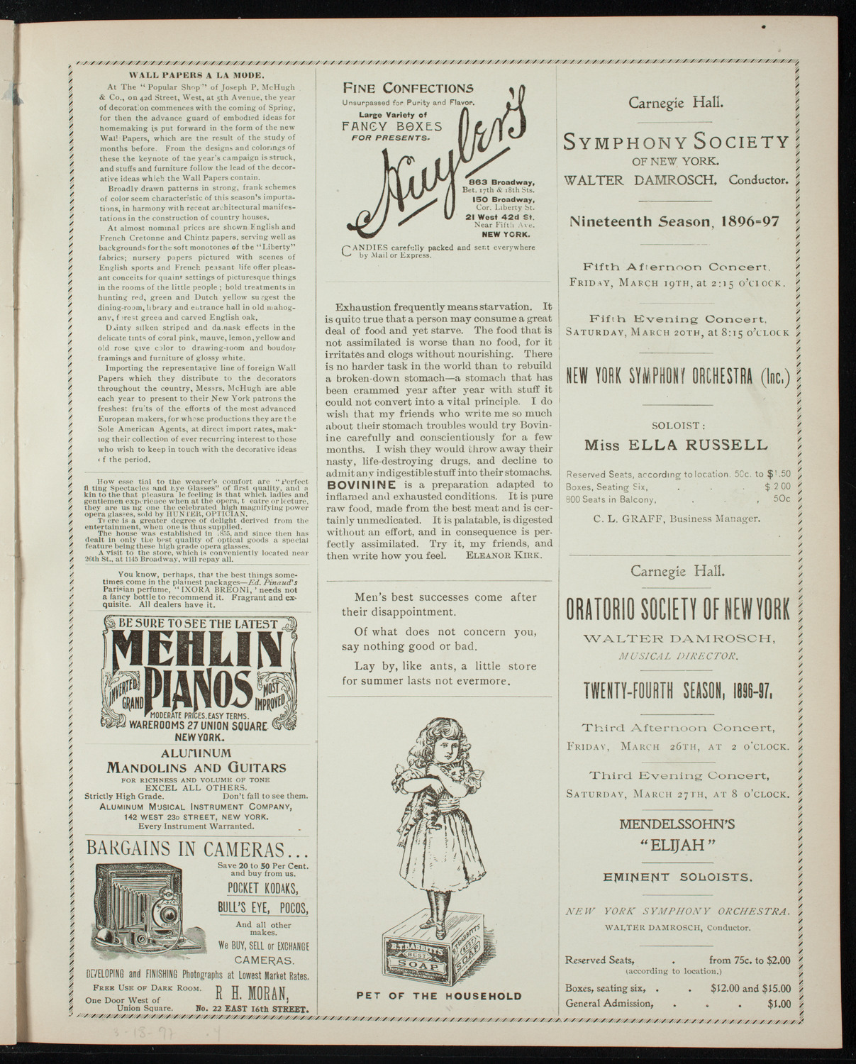 Musical Art Society of New York, March 18, 1897, program page 7