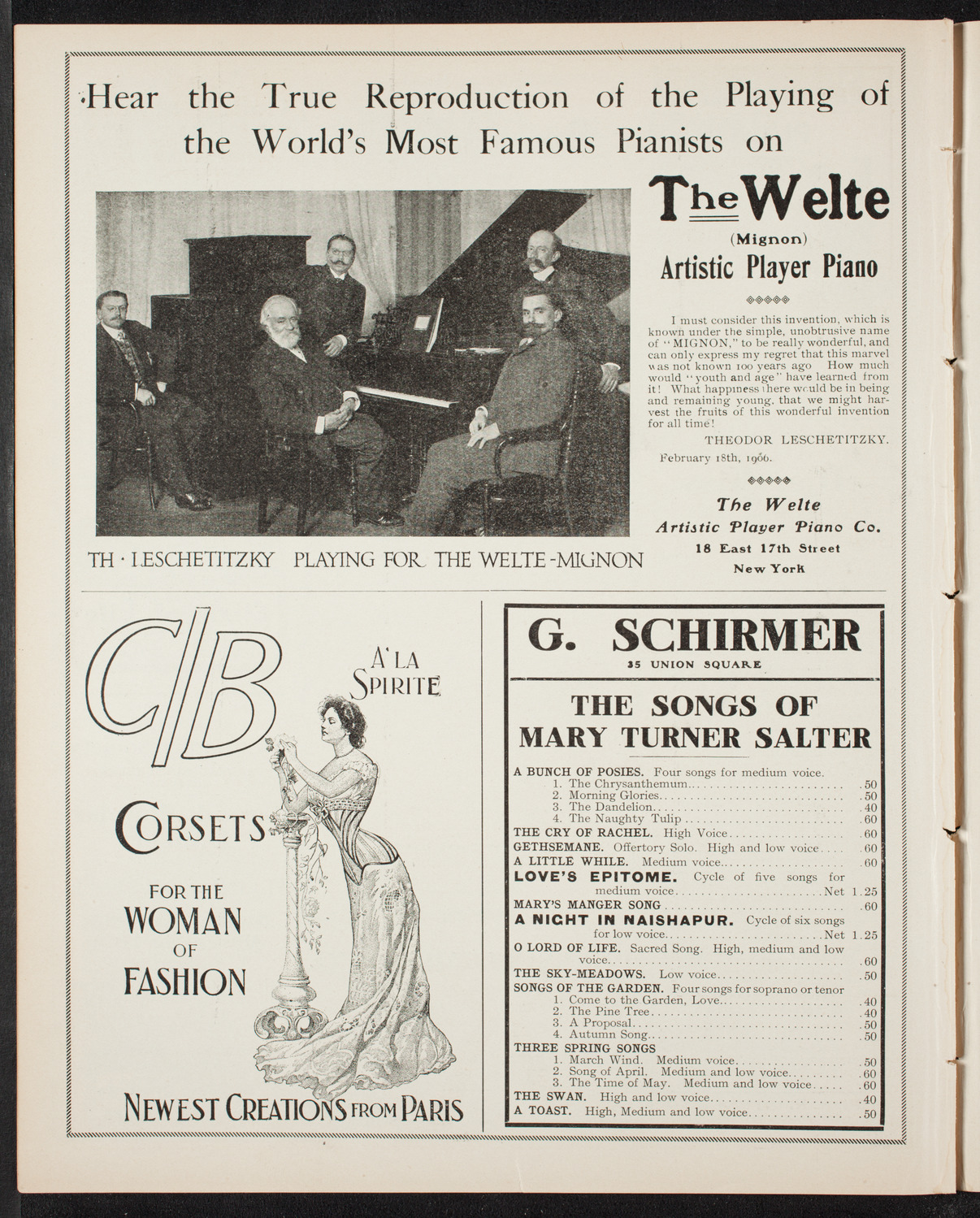 Russian Symphony Society of New York, November 15, 1906, program page 8