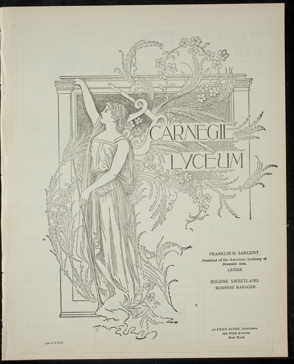 Academy Stock Company of the American Academy of Dramatic Arts and Empire Theatre Dramatic School, March 19, 1902, program page 1