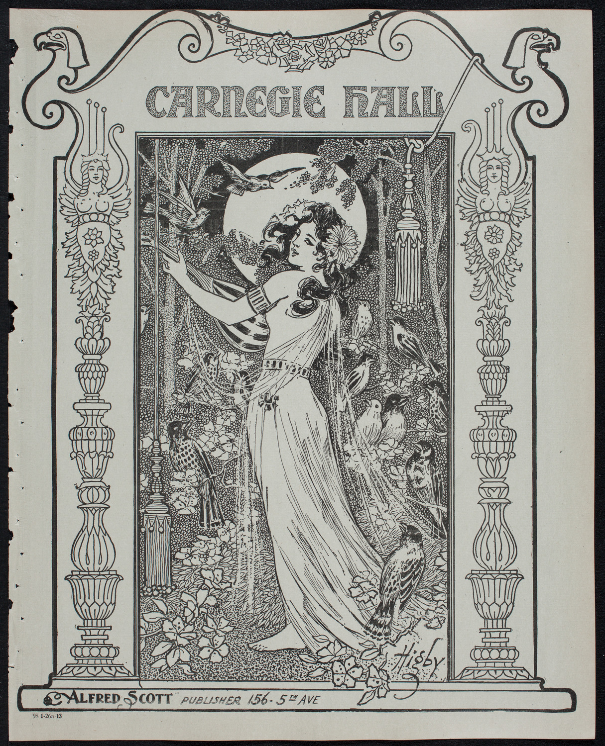 New York Philharmonic, January 26, 1913, program page 1