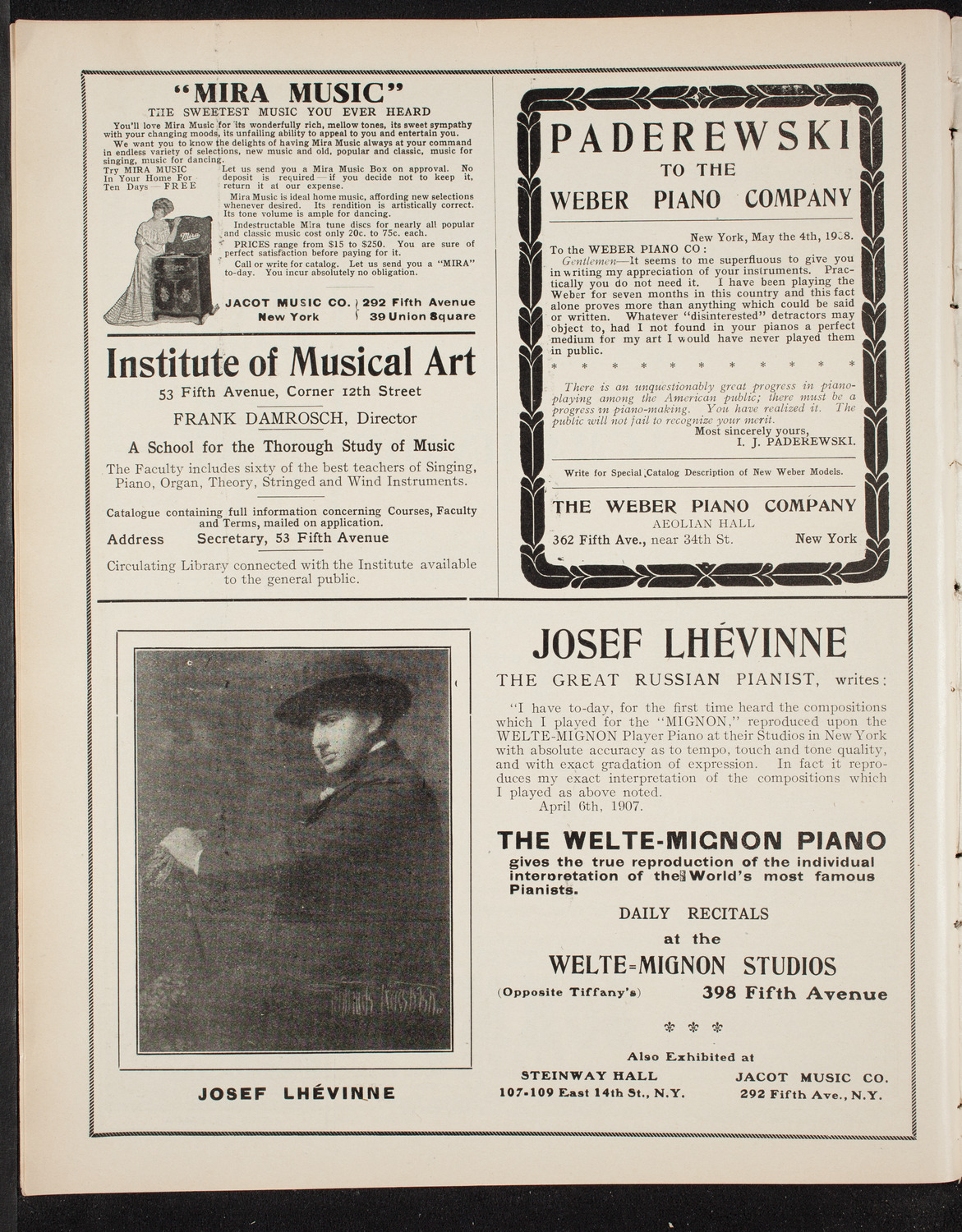 Cécile Chaminade, Composer and Pianist, October 24, 1908, program page 6