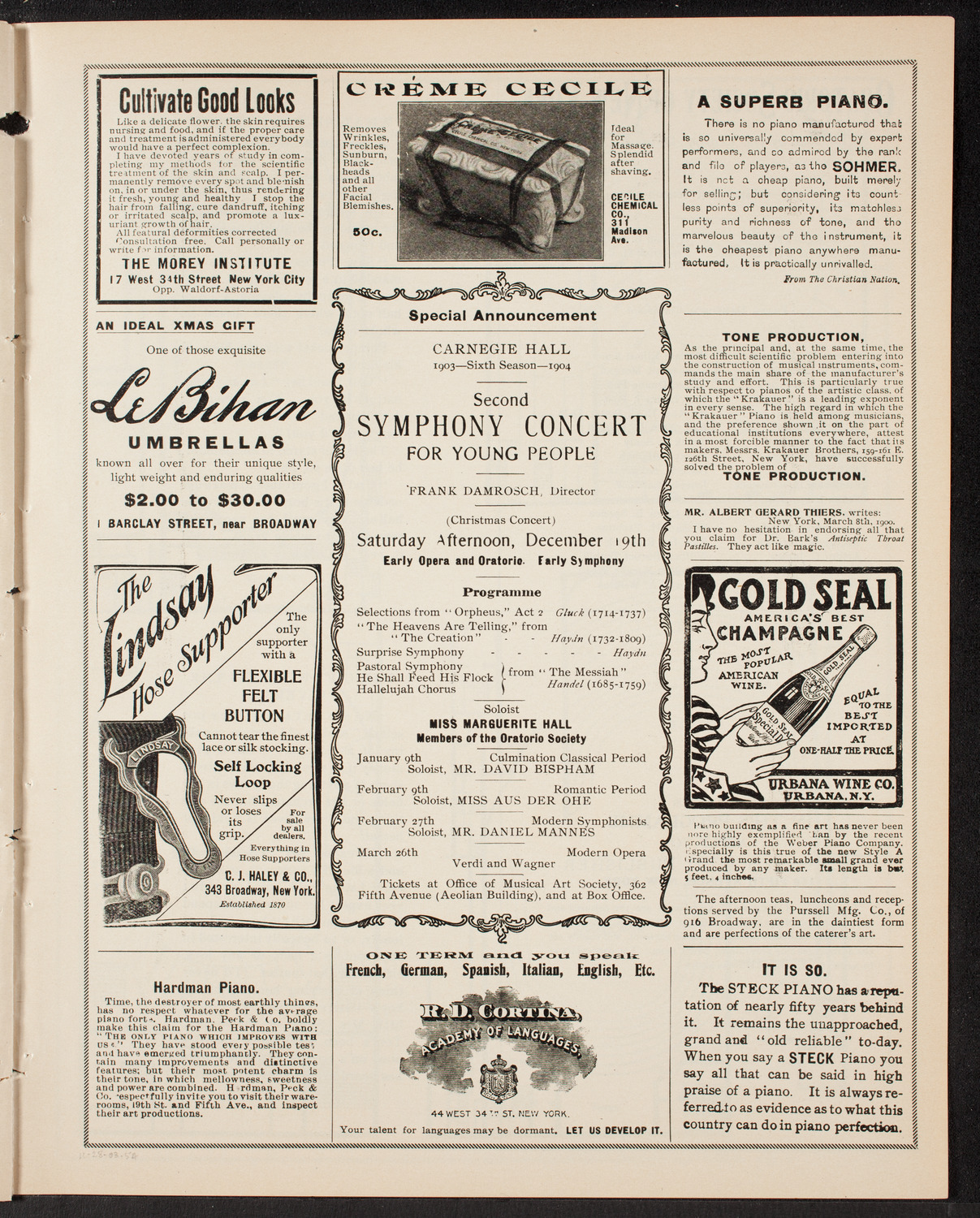 Symphony Concert for Young People, November 28, 1903, program page 9