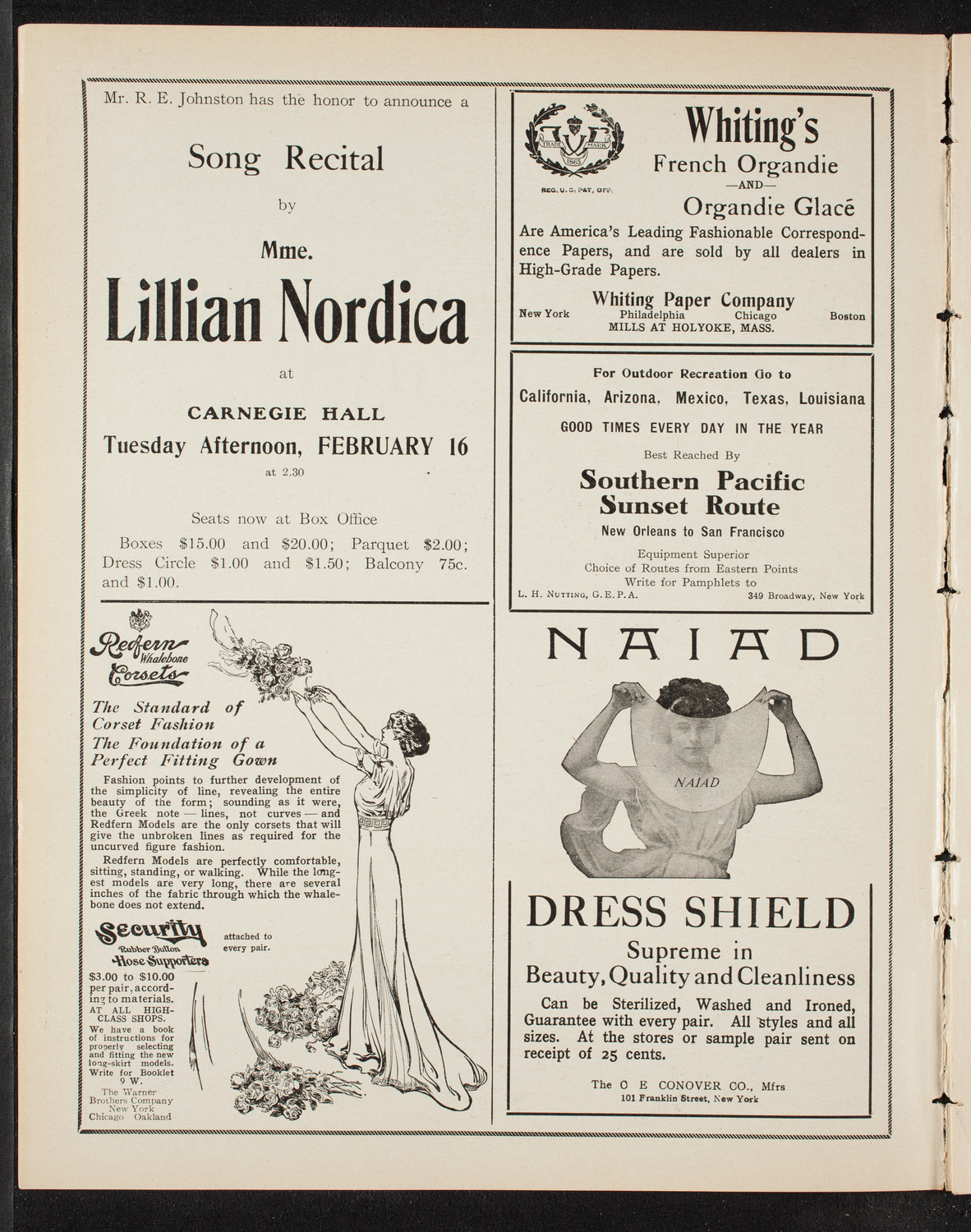German Liederkranz, February 6, 1909, program page 2