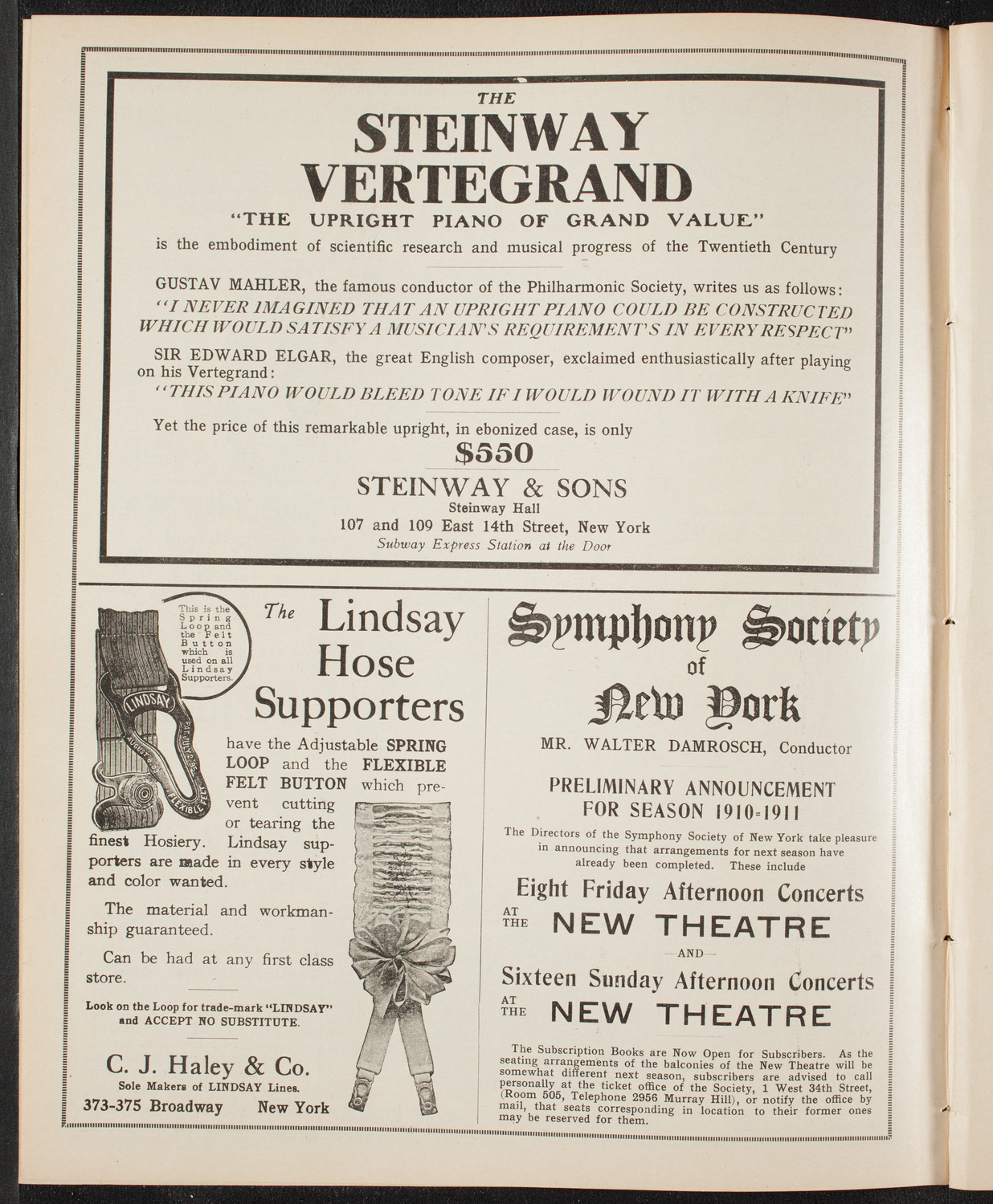 The Civic Forum, featuring Sir Ernest Shackleton, March 29, 1910, program page 4