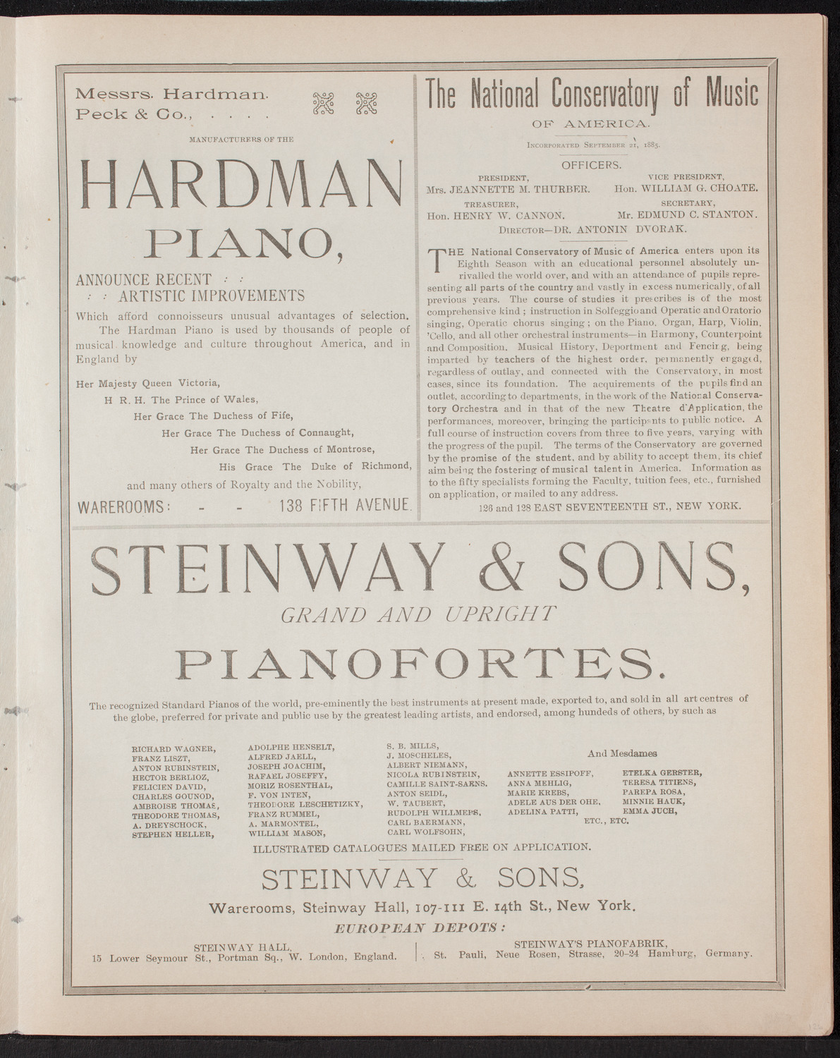 New York Athletic Club Minstrel Show, November 30, 1892, program page 5