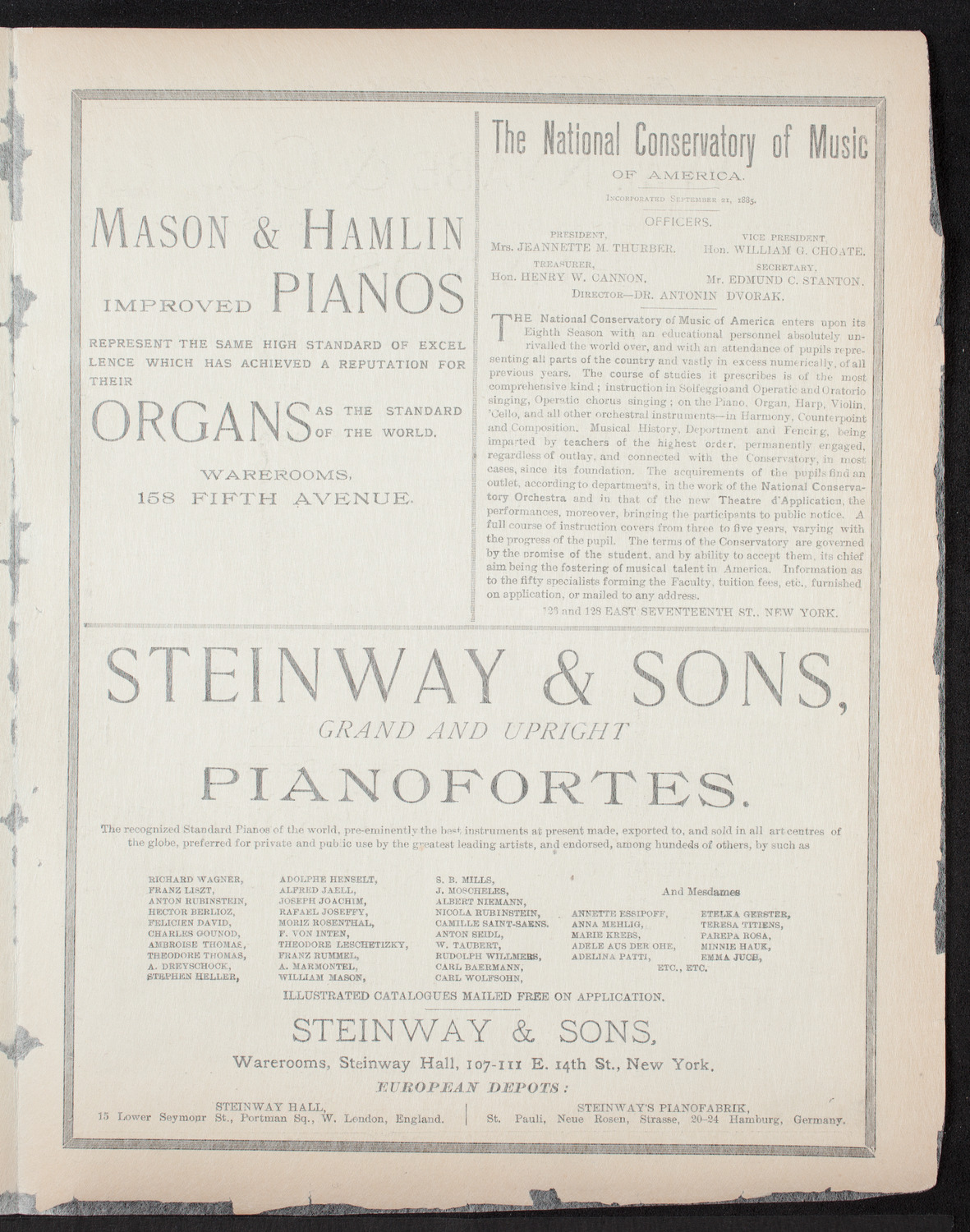 Concert: Women's Guild of St. Ignatius Church, February 13, 1893, program page 3