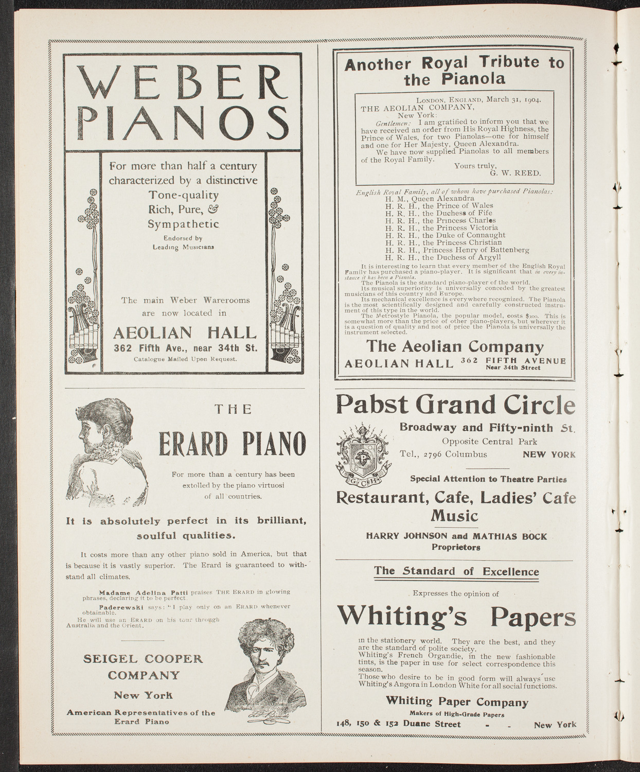 Graduation: Packard Commercial School, May 23, 1904, program page 6