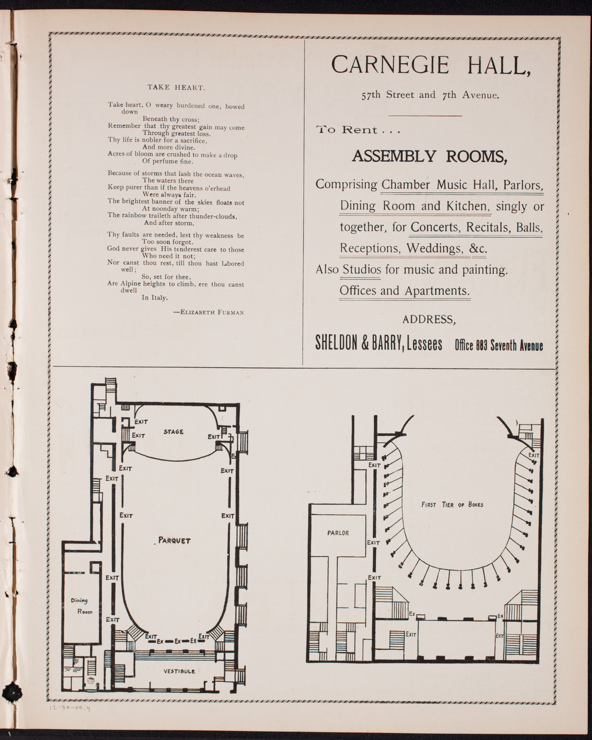 Meeting: YMCA - Mass Meeting for Men, December 30, 1900, program page 7