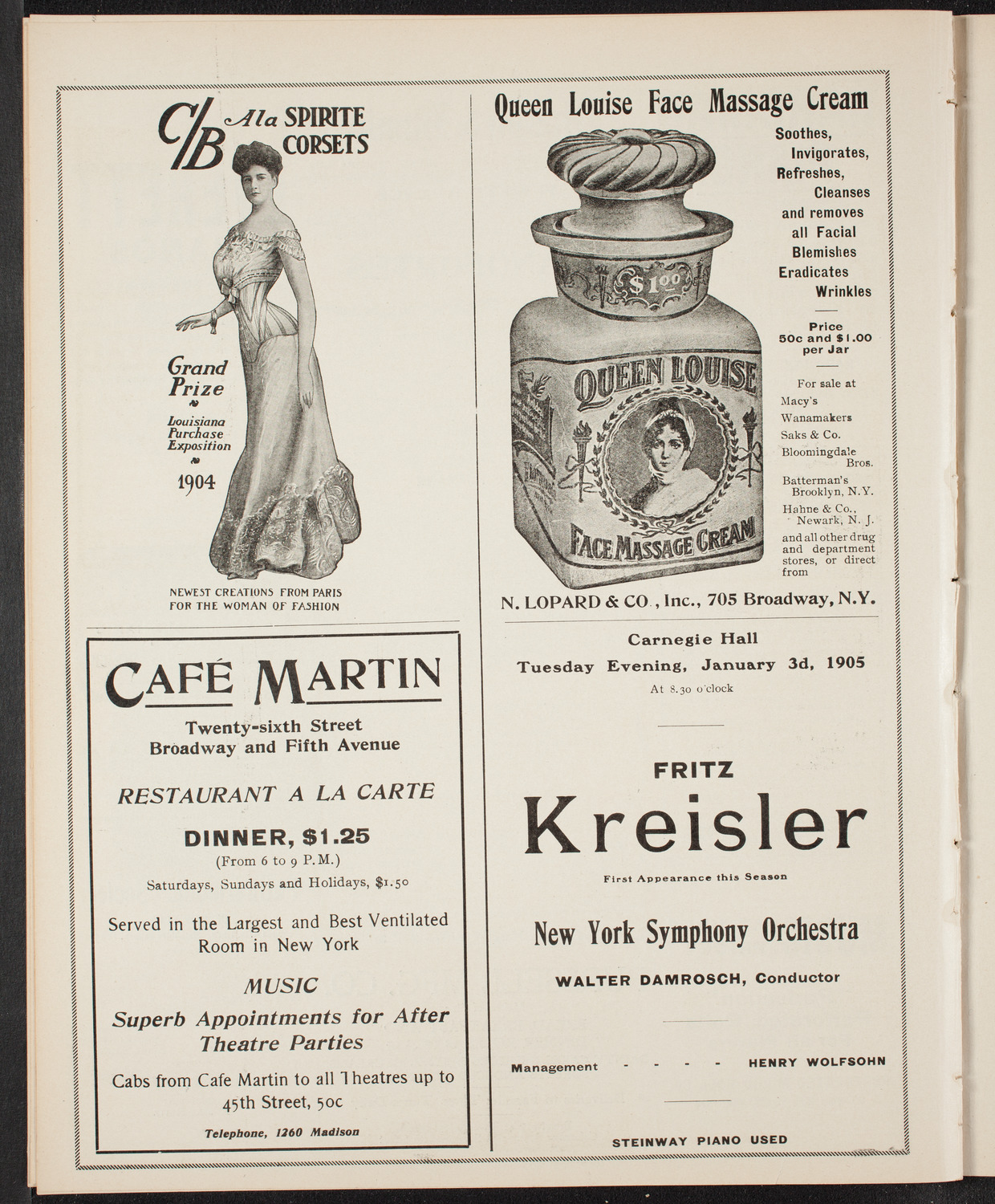 New York Philharmonic, November 12, 1904, program page 8