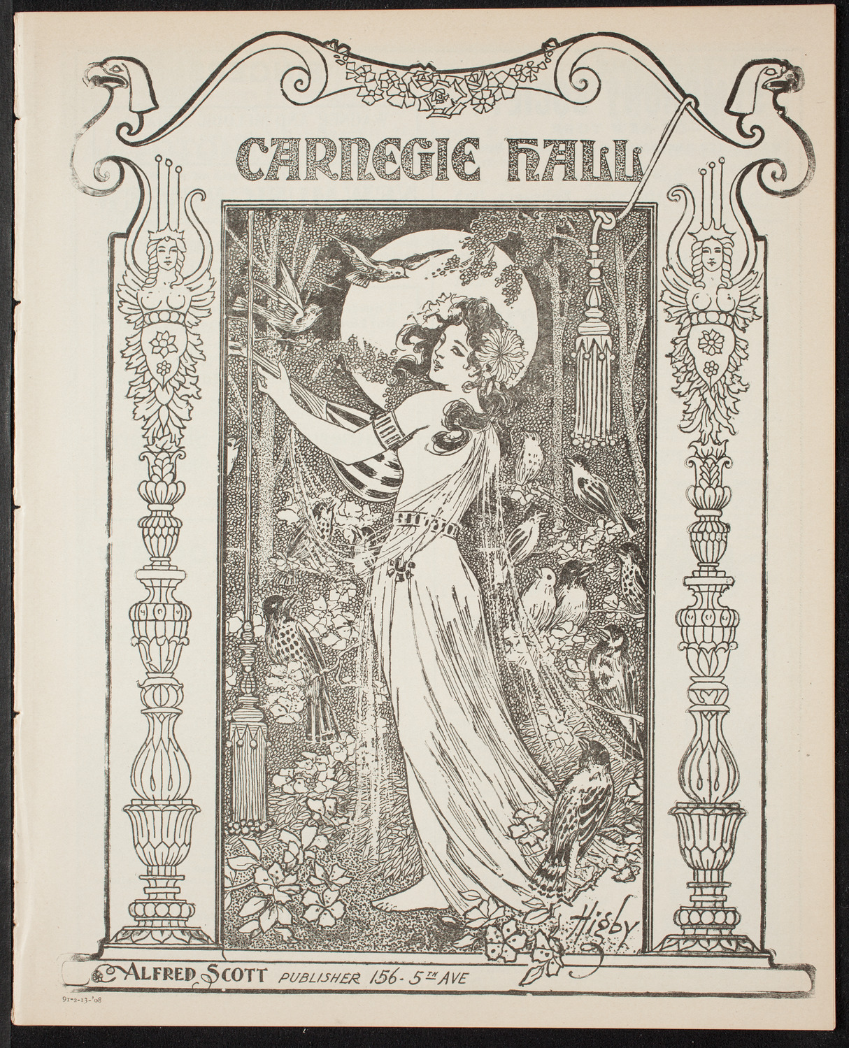 Russian Symphony Society of New York, February 13, 1908, program page 1