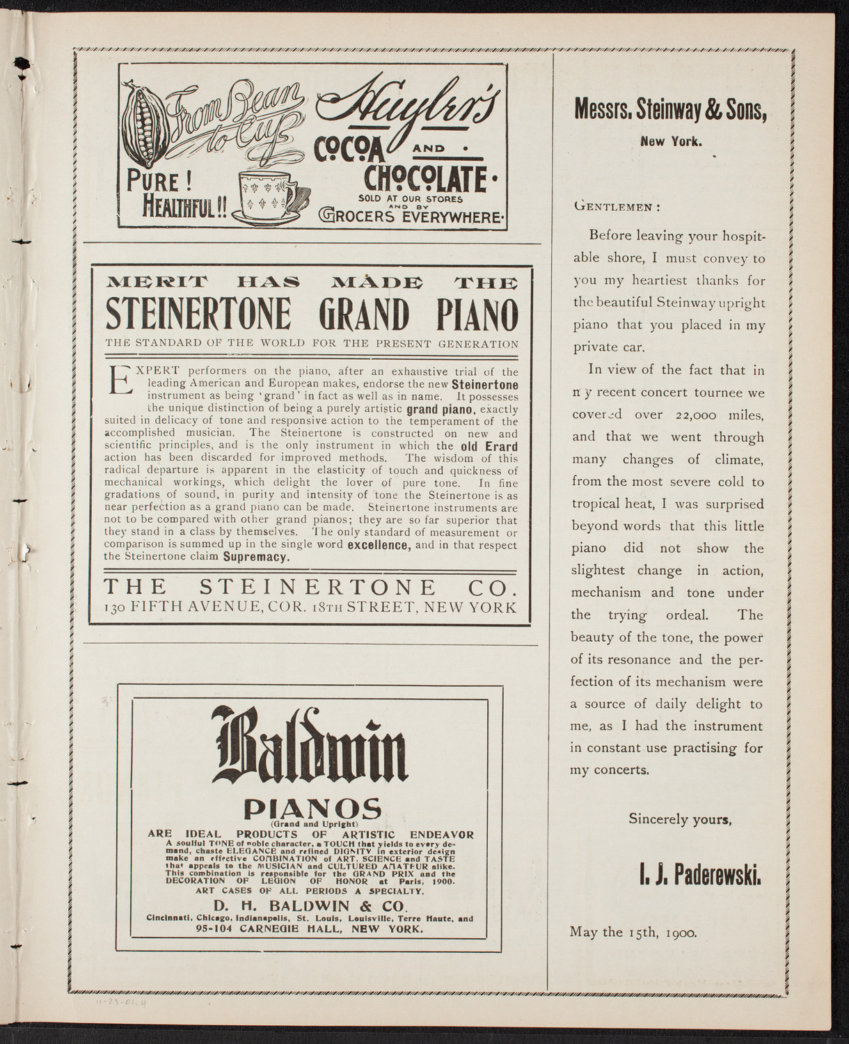 New York Festival Chorus and Orchestra, November 24, 1901, program page 7