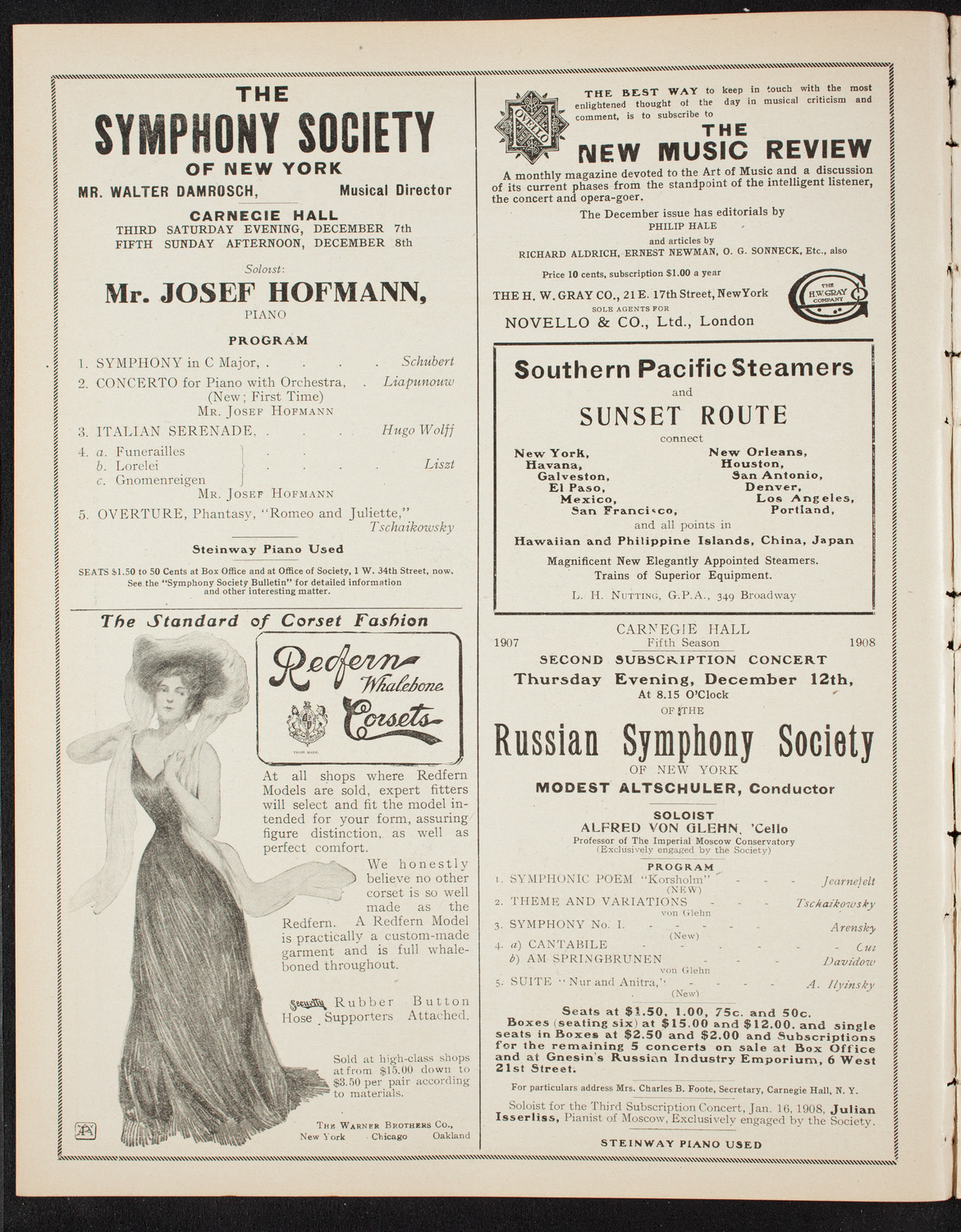 Oratorio Society of New York, December 4, 1907, program page 2