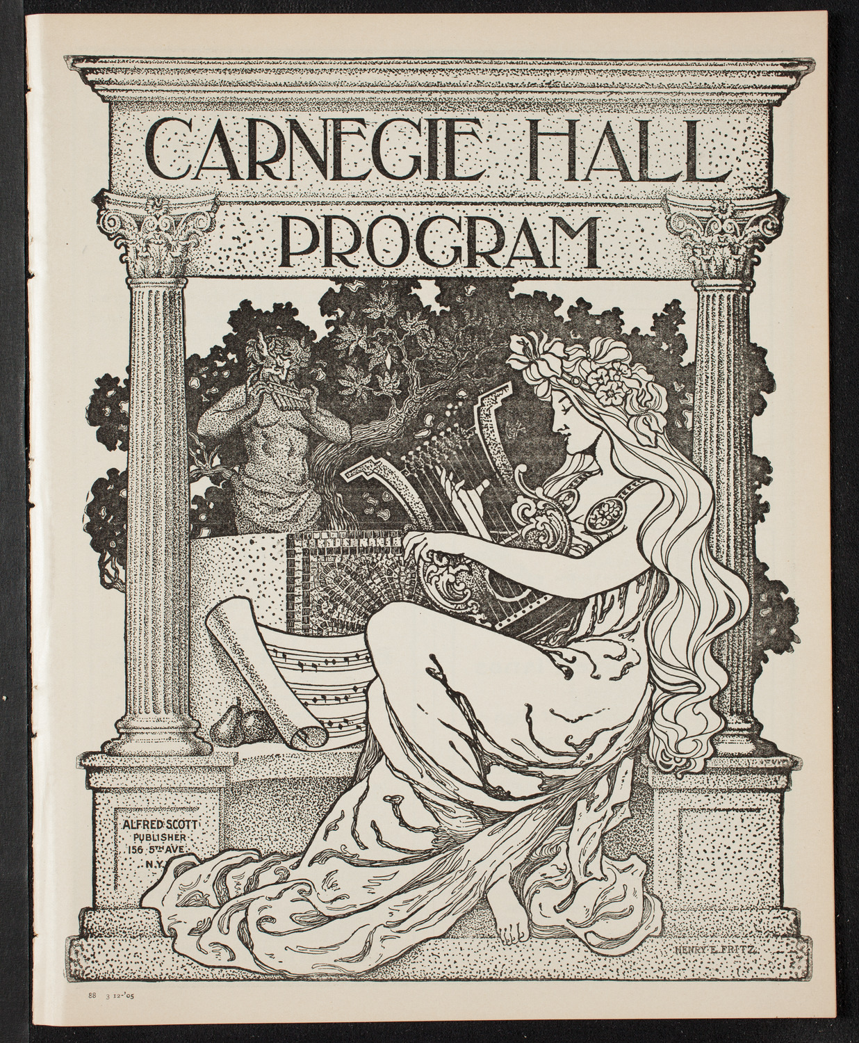 Eugène Ysaÿe, Violin, March 12, 1905, program page 1