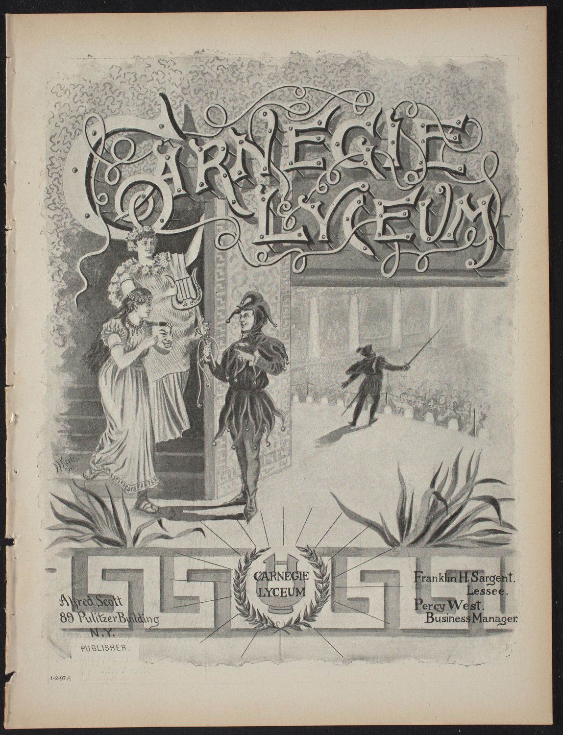 Smith College Class of 1895: "A Midsummer Night's Dream", January 2, 1897, program page 1