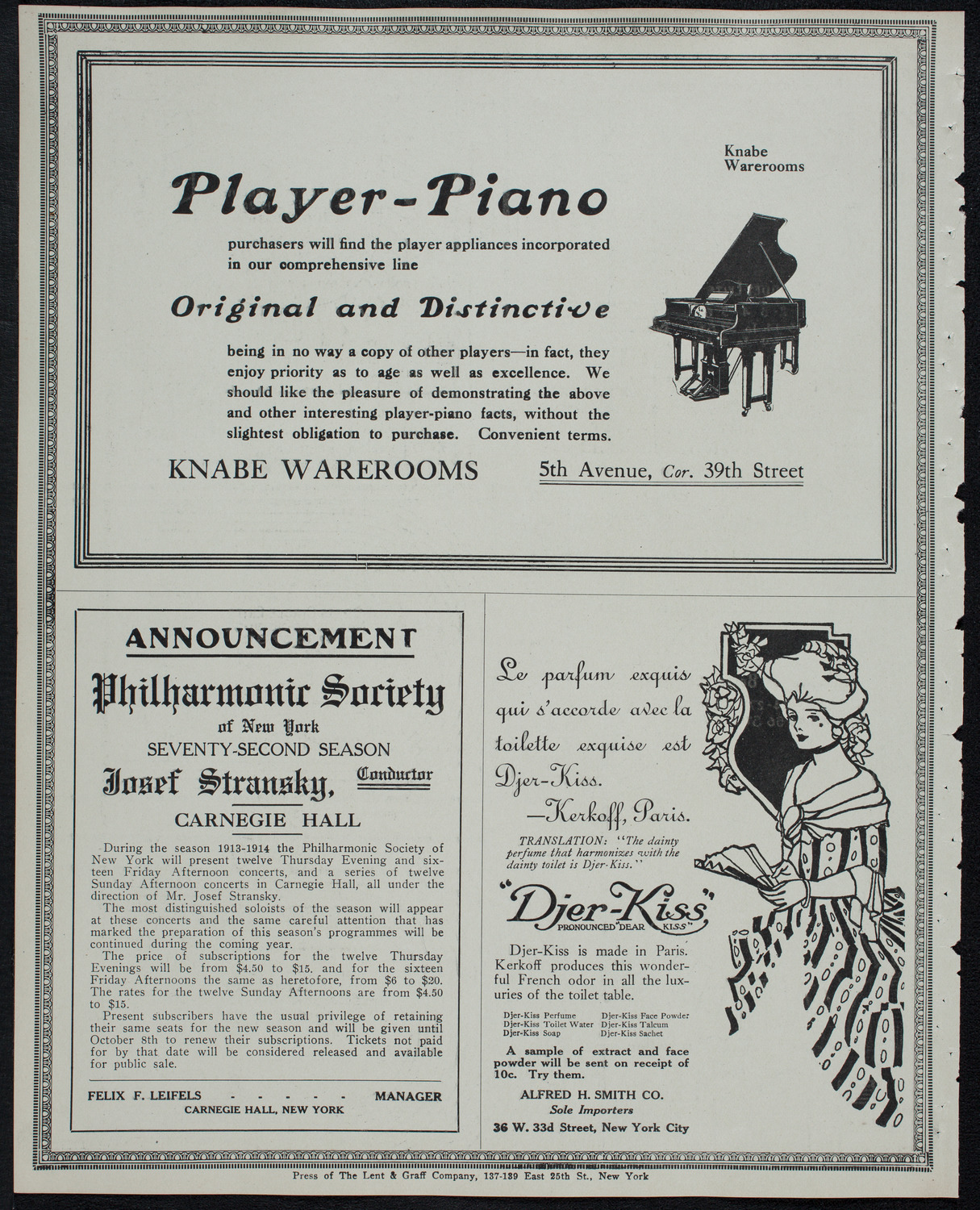 Russian Symphony Society of New York, April 21, 1913, program page 12