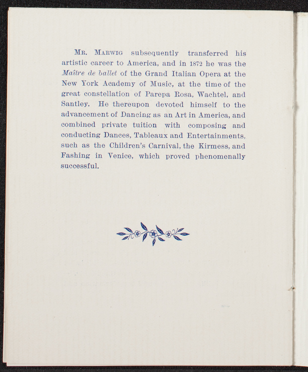 Students of Carl Marwig, October 17, 1891, program page 13