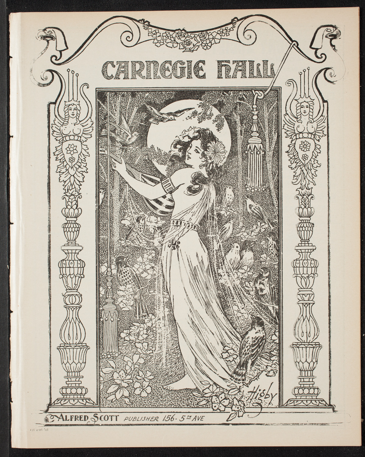 Oratorio Society of New York, April 16, 1908, program page 1