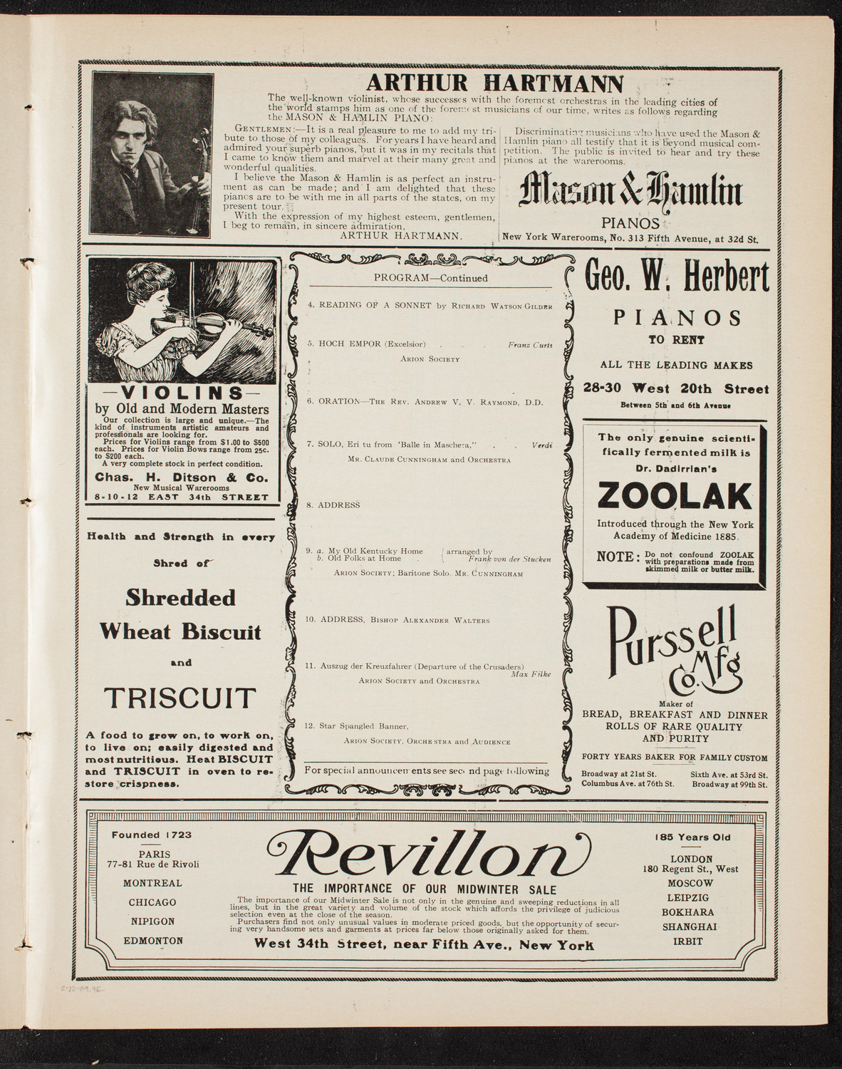 Tribute: Abraham Lincoln, February 12, 1909, program page 7