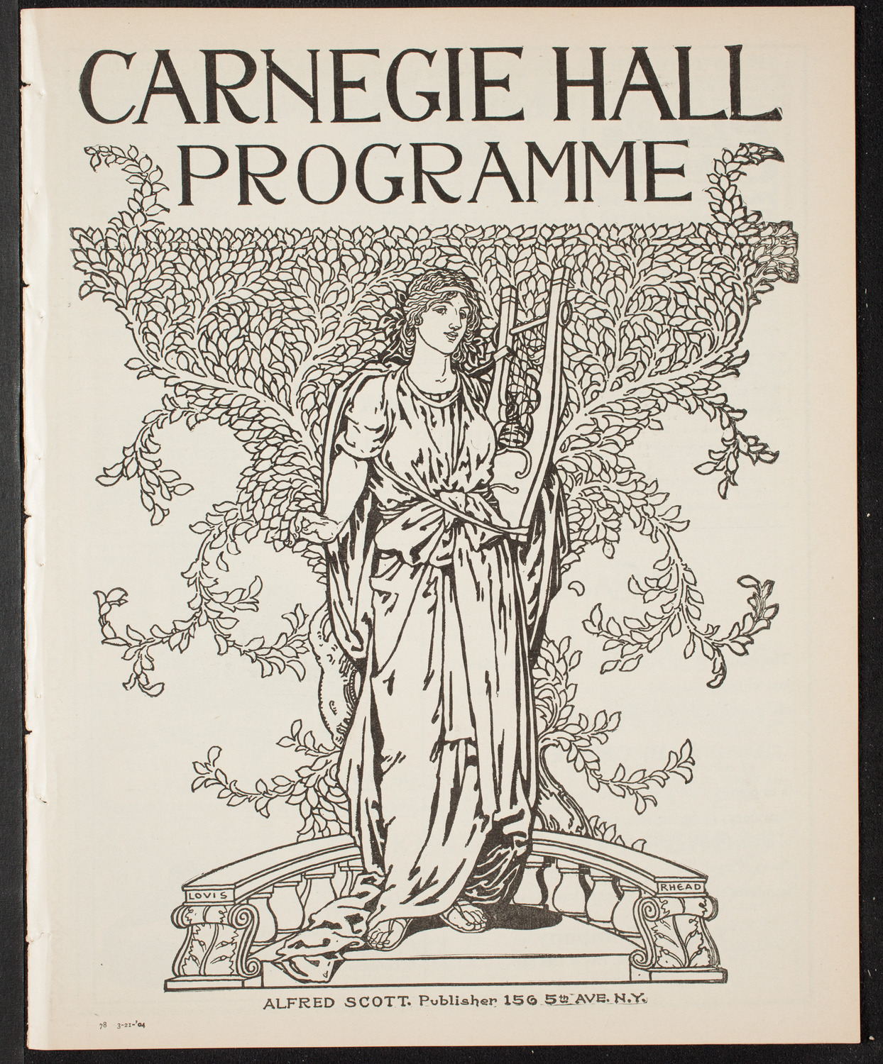 Richard Strauss with Wetzler Symphony Orchestra, March 21, 1904, program page 1