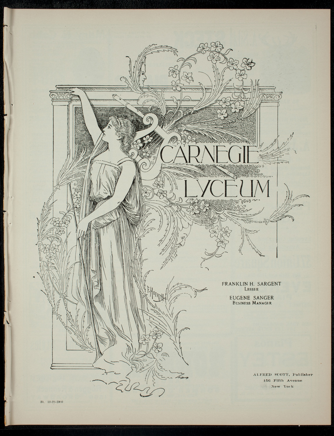 The Children's Theatre, December 22, 1900, program page 1