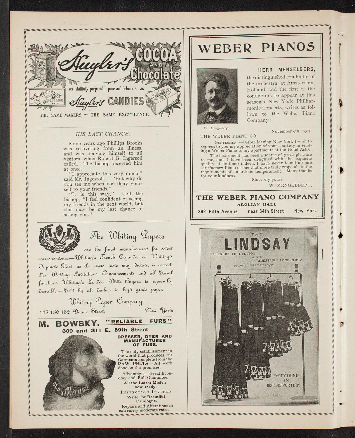 Boston Symphony Orchestra, December 9, 1905, program page 6