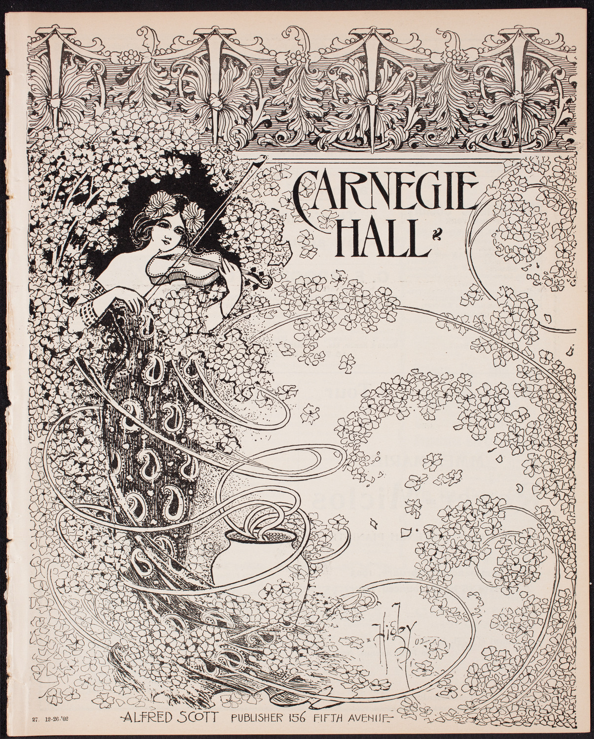 Oratorio Society of New York, December 26, 1902, program page 1