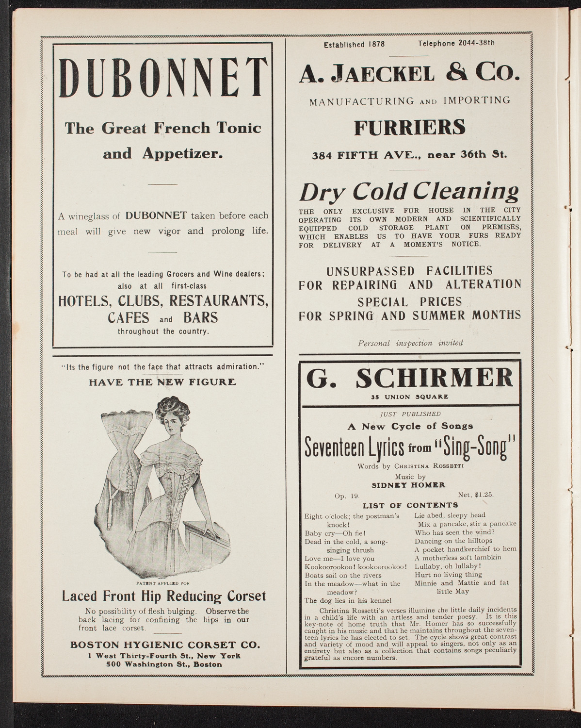 The Civic Forum, April 22, 1908, program page 8
