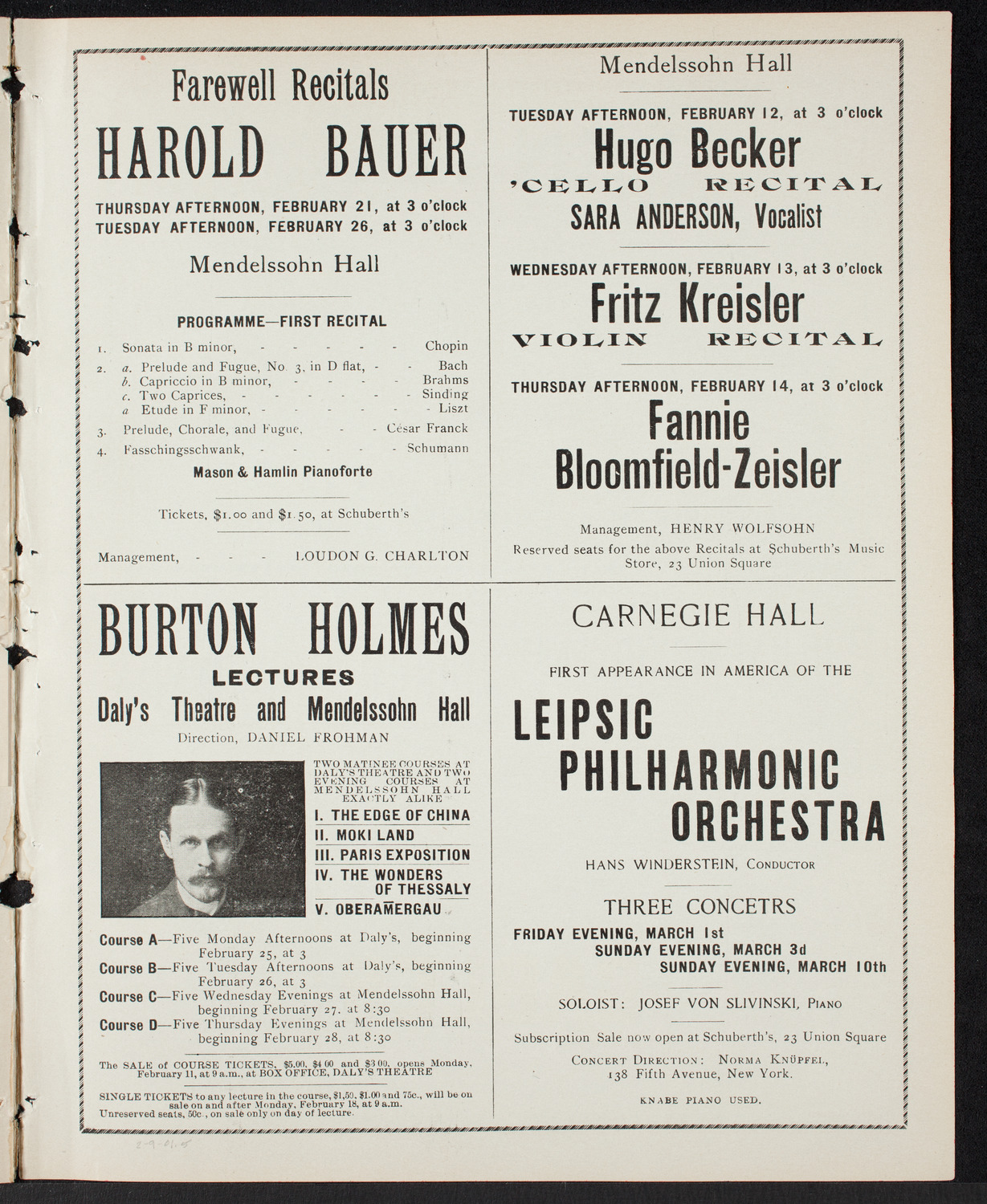 Symphony Concert for Young People, February 9, 1901, program page 9