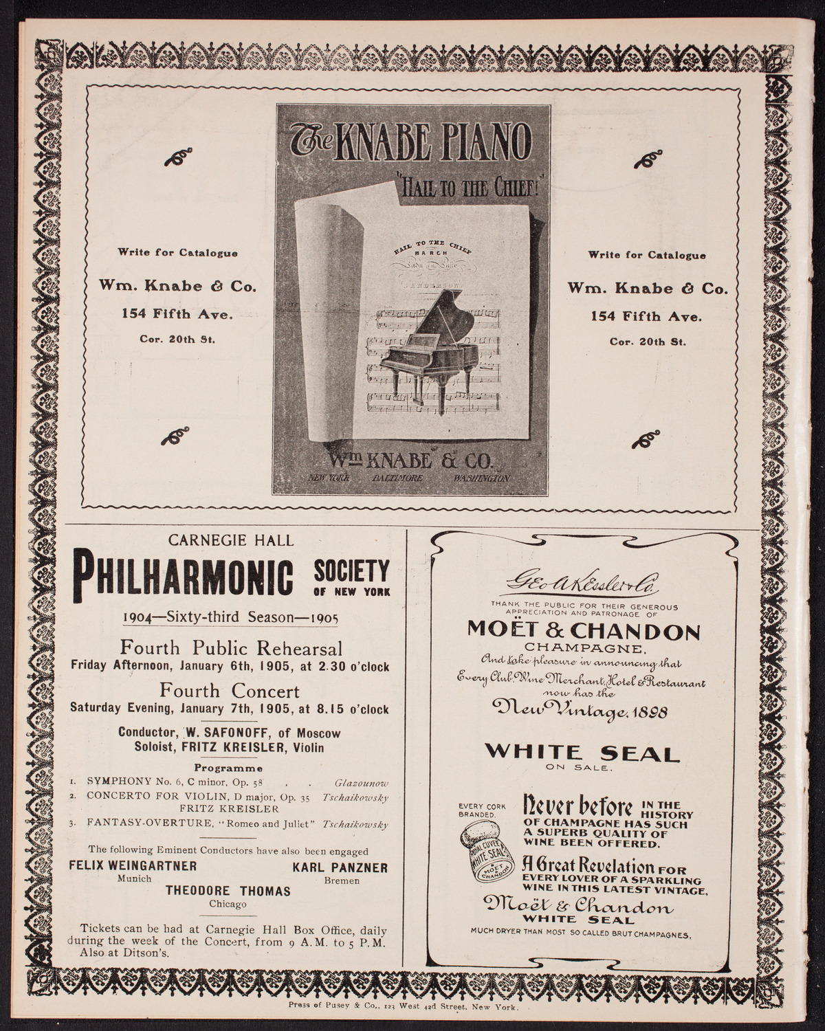 Sousa and His Band, December 26, 1904, program page 12