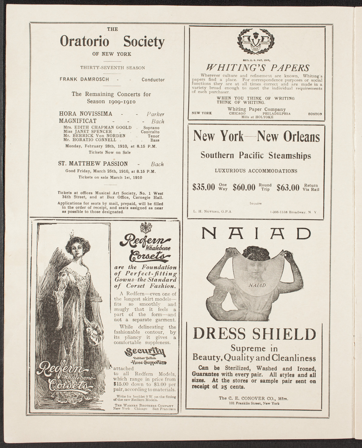 Maine Memorial Service, February 20, 1910, program page 2