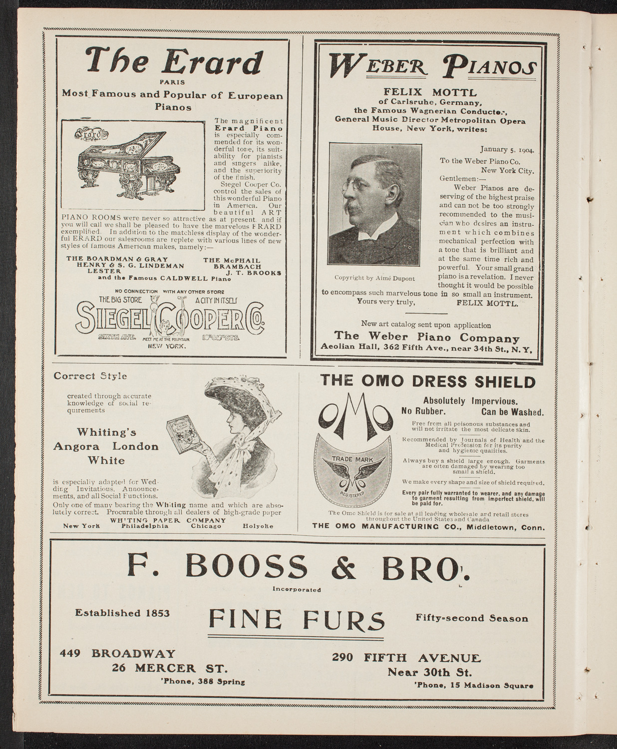 New York Philharmonic, January 27, 1905, program page 6