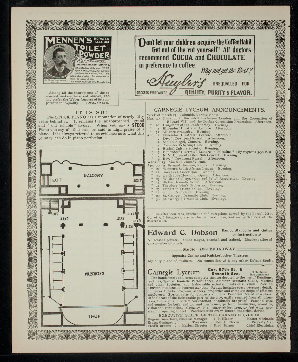 Dramatic Readings from the Bible, March 26, 1903, program page 4