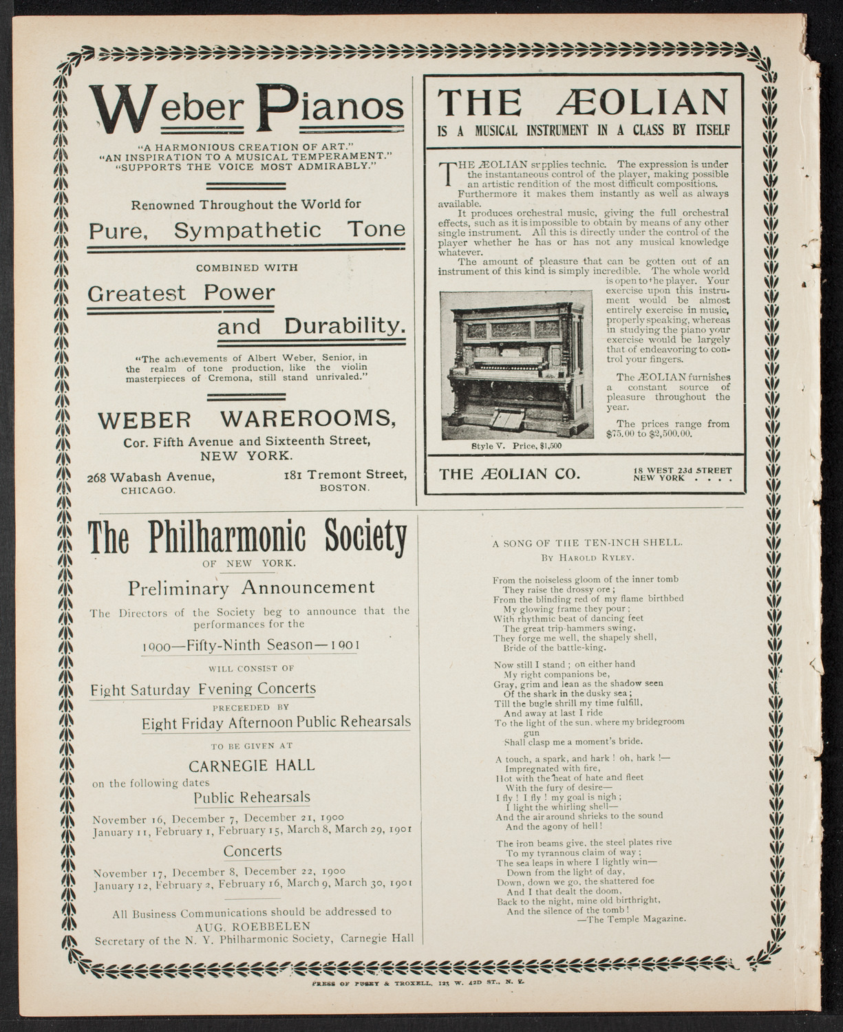 Choral Concert by H.R. Humphries, May 23, 1900, program page 8