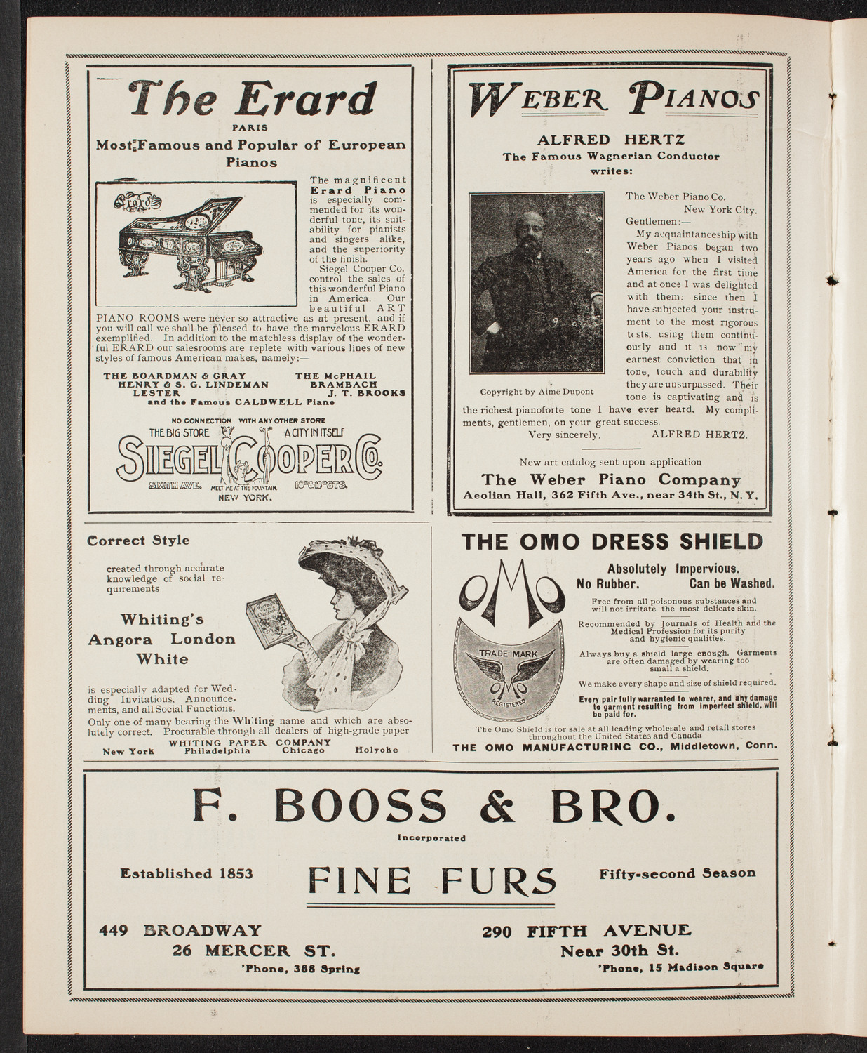 Eugène Ysaÿe, Violin, March 5, 1905, program page 6