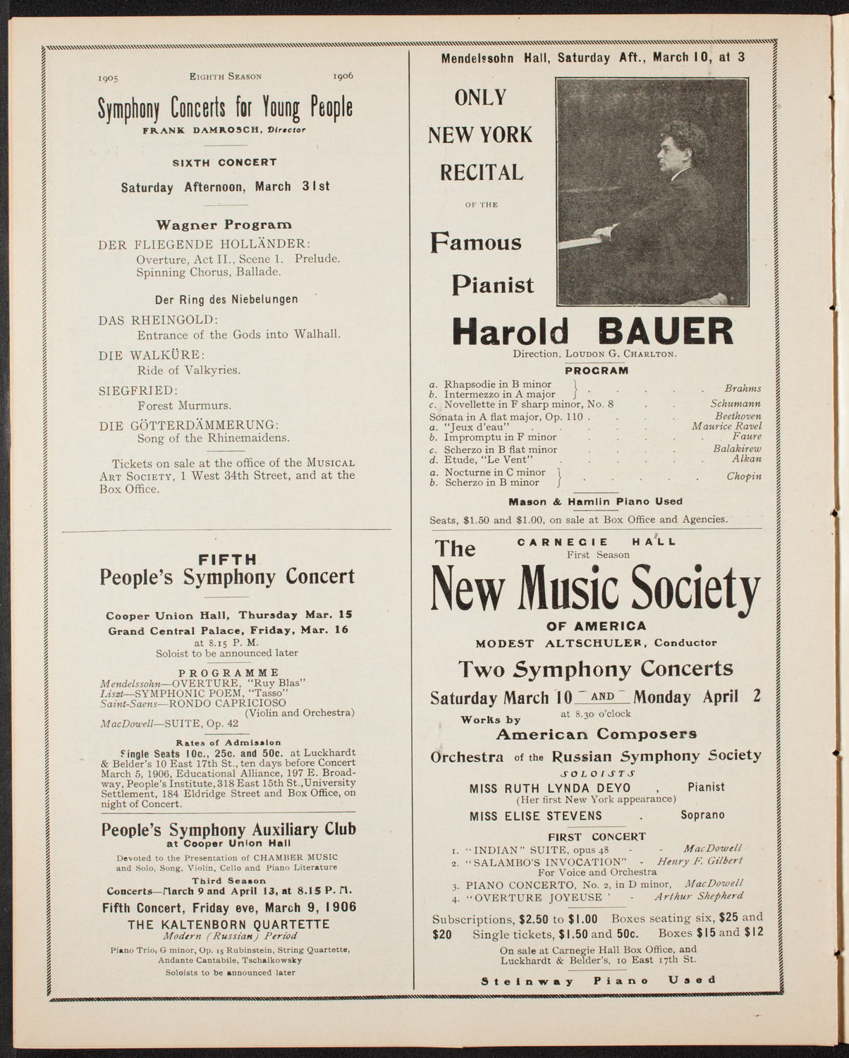 Elmendorf Lecture: Egypt, March 4, 1906, program page 10