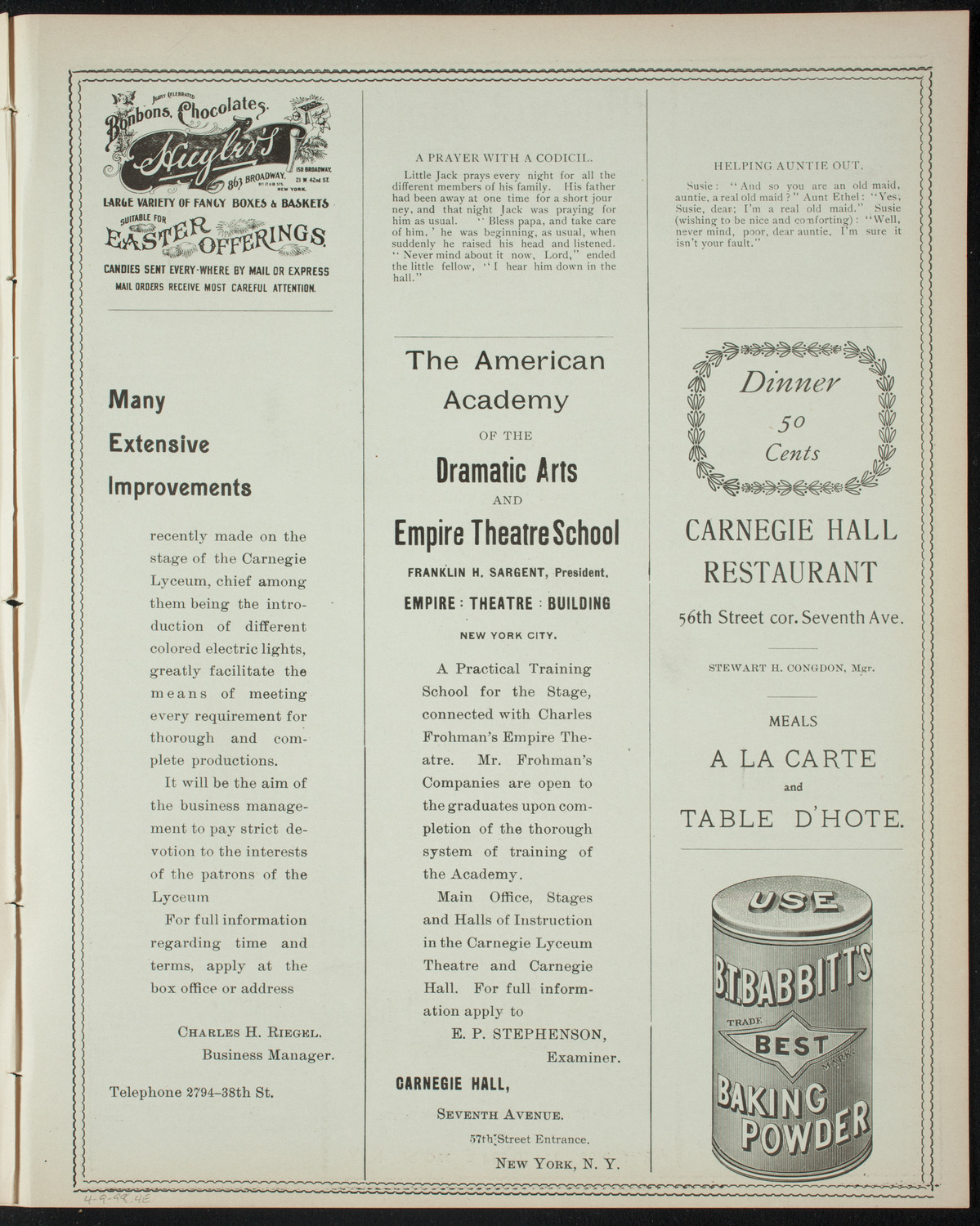 Club Lirico-Dramatico Cubano, April 9, 1898, program page 7