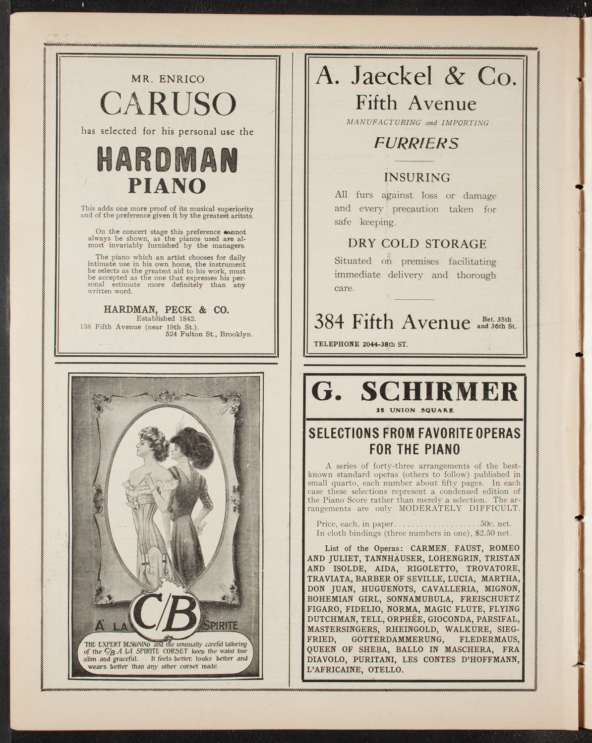 Gustav Mahler and New York Philharmonic, March 31, 1909, program page 8