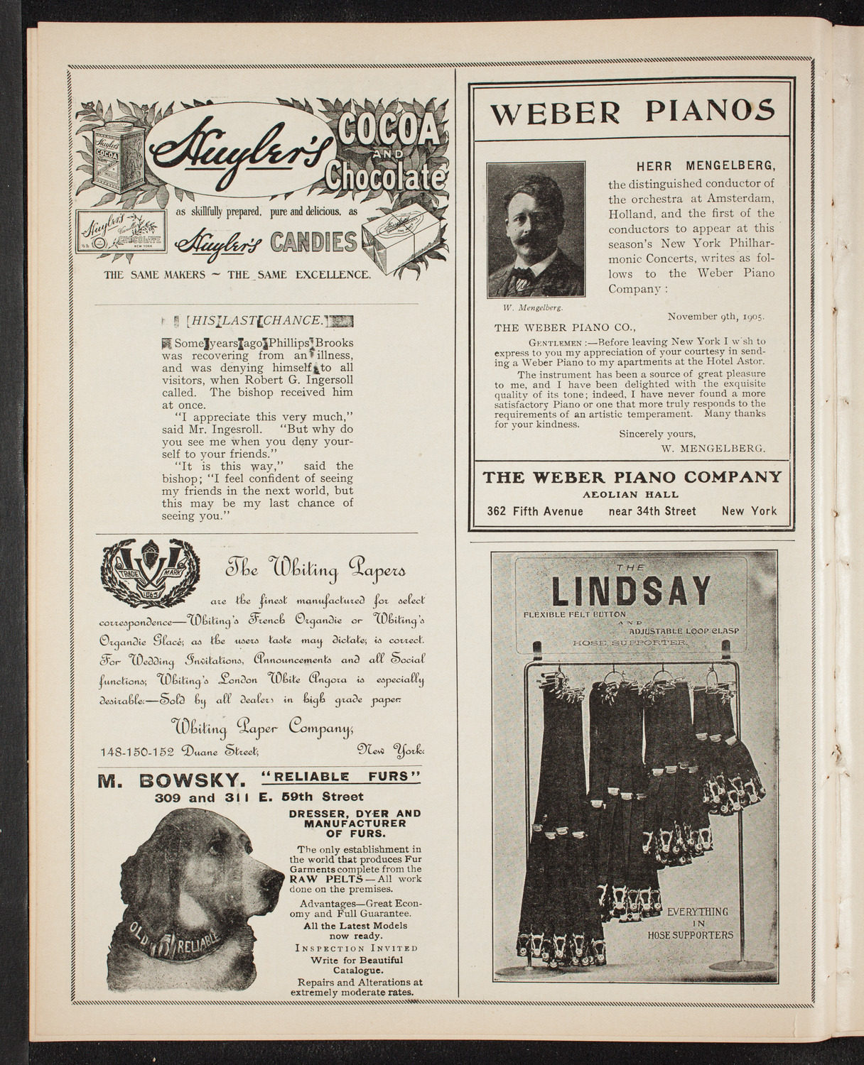 Musurgia of New York, December 6, 1905, program page 6