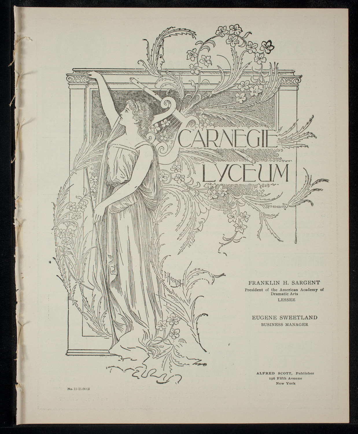 Soirée de l'Alliance Française, November 26, 1902, program page 1