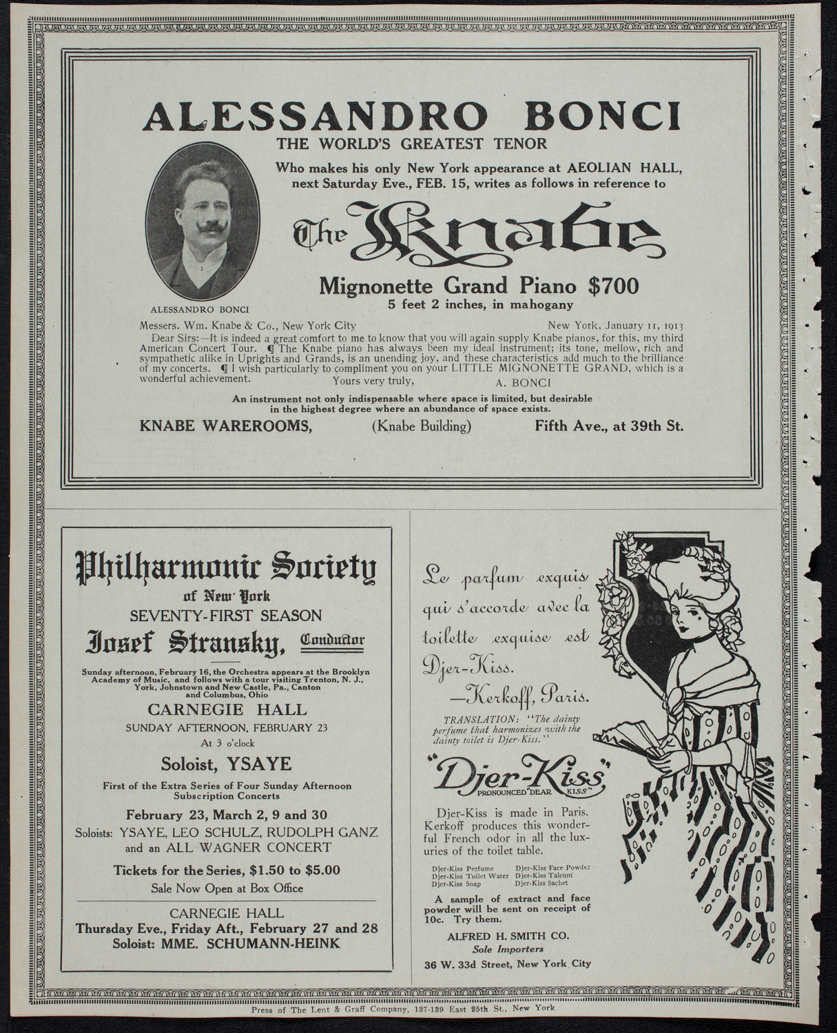 Ernest Schelling, Piano, February 15, 1913, program page 12