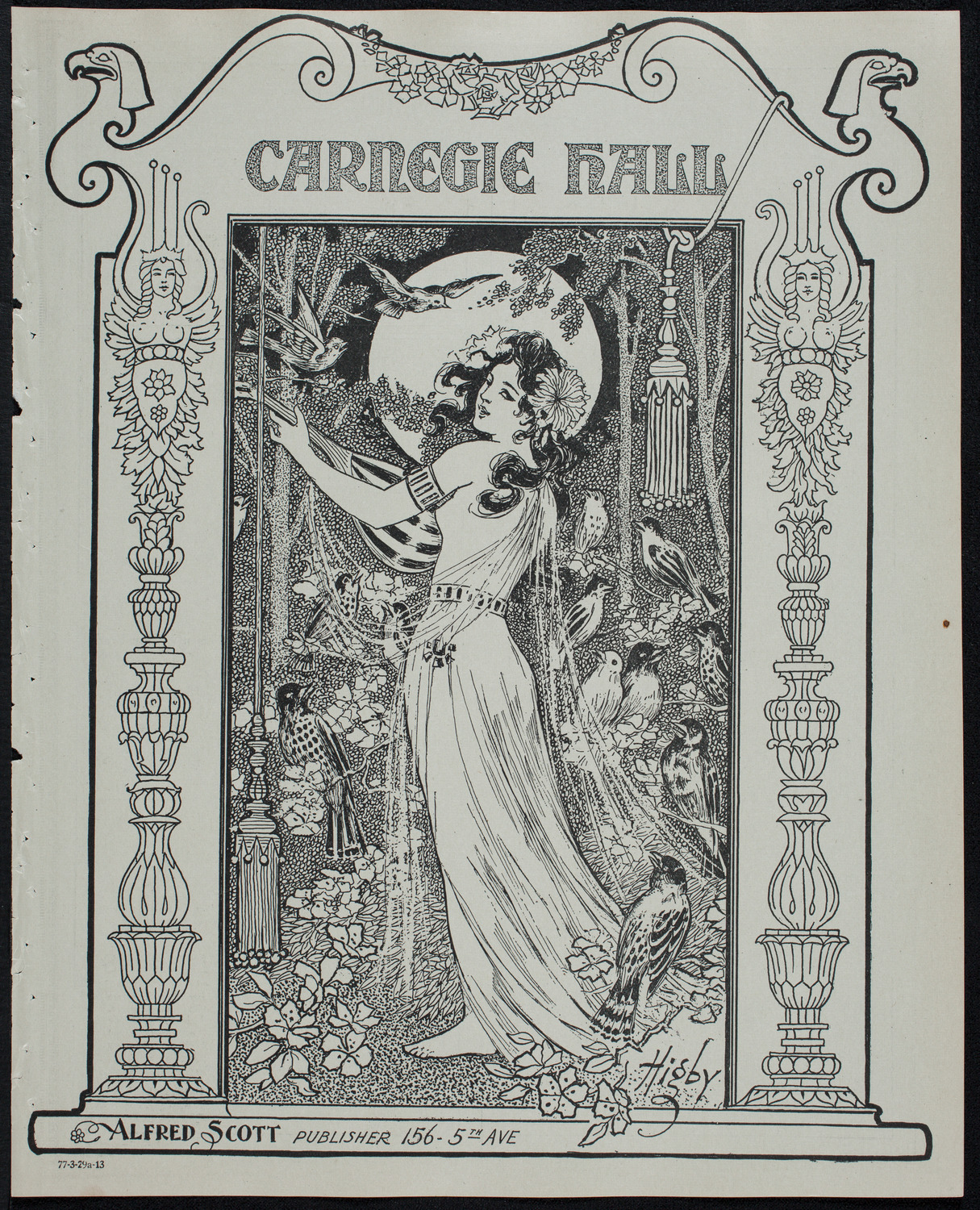 Mischa Elman, Violin, March 29, 1913, program page 1