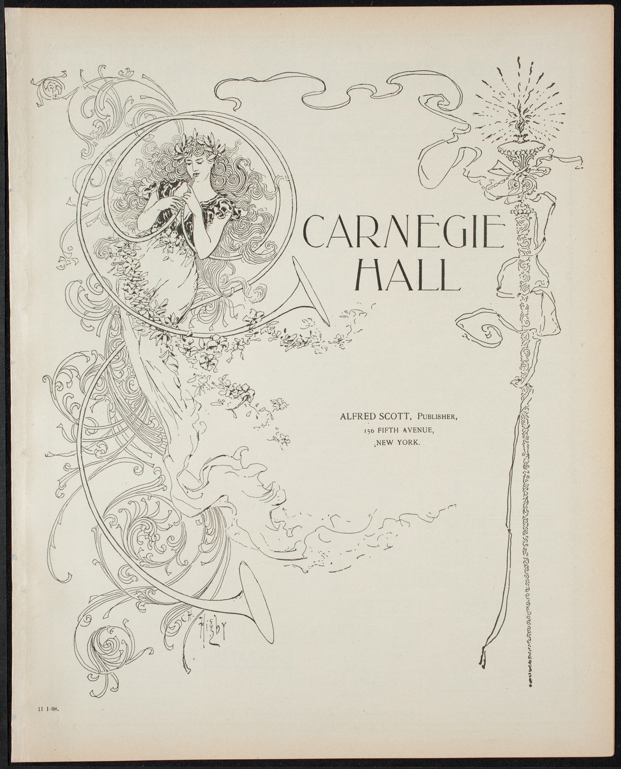 Moriz Rosenthal, Piano, November 1, 1898, program page 1