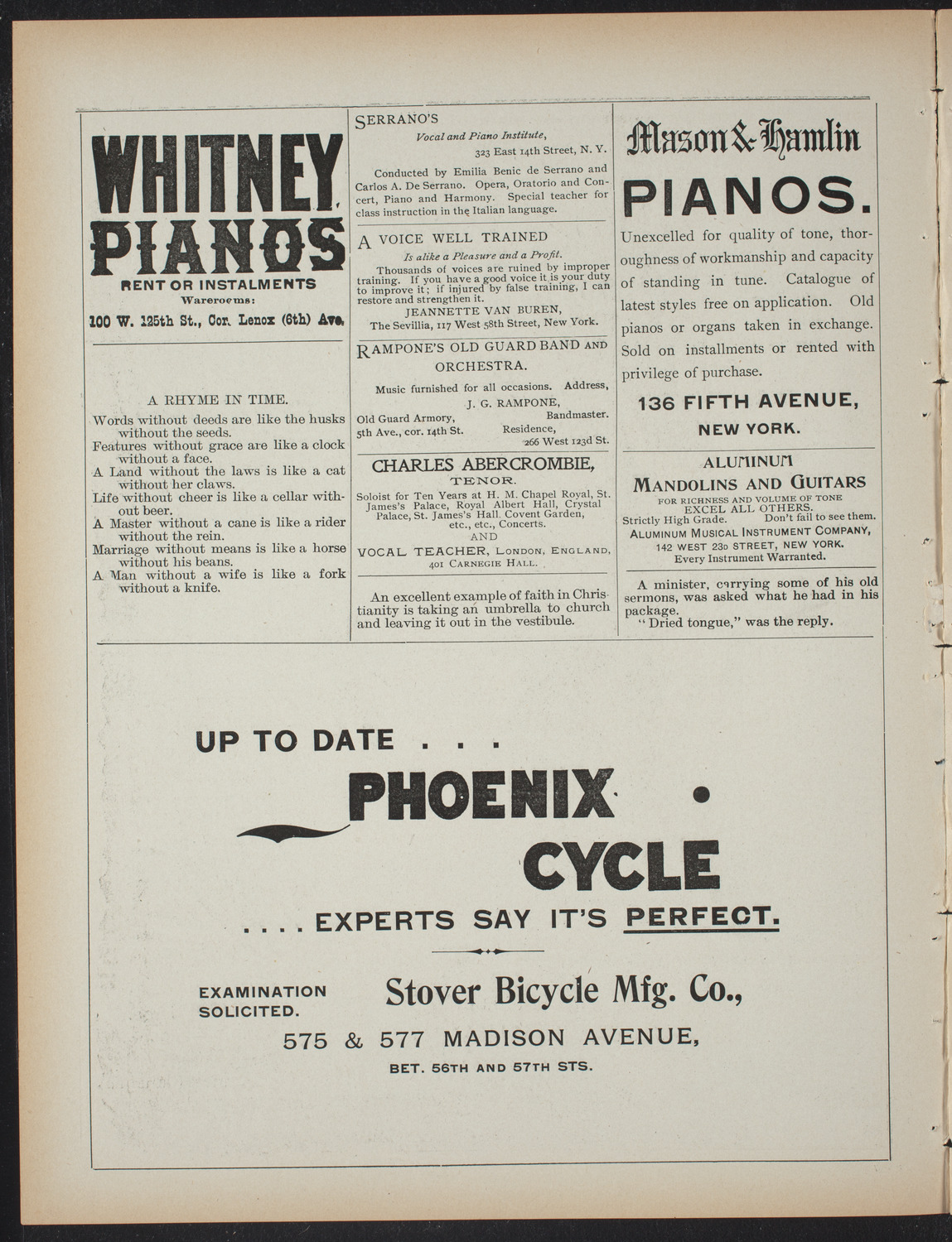 Benefit for the Sick and Wounded in the Cuban Revolution, March 6, 1897, program page 2