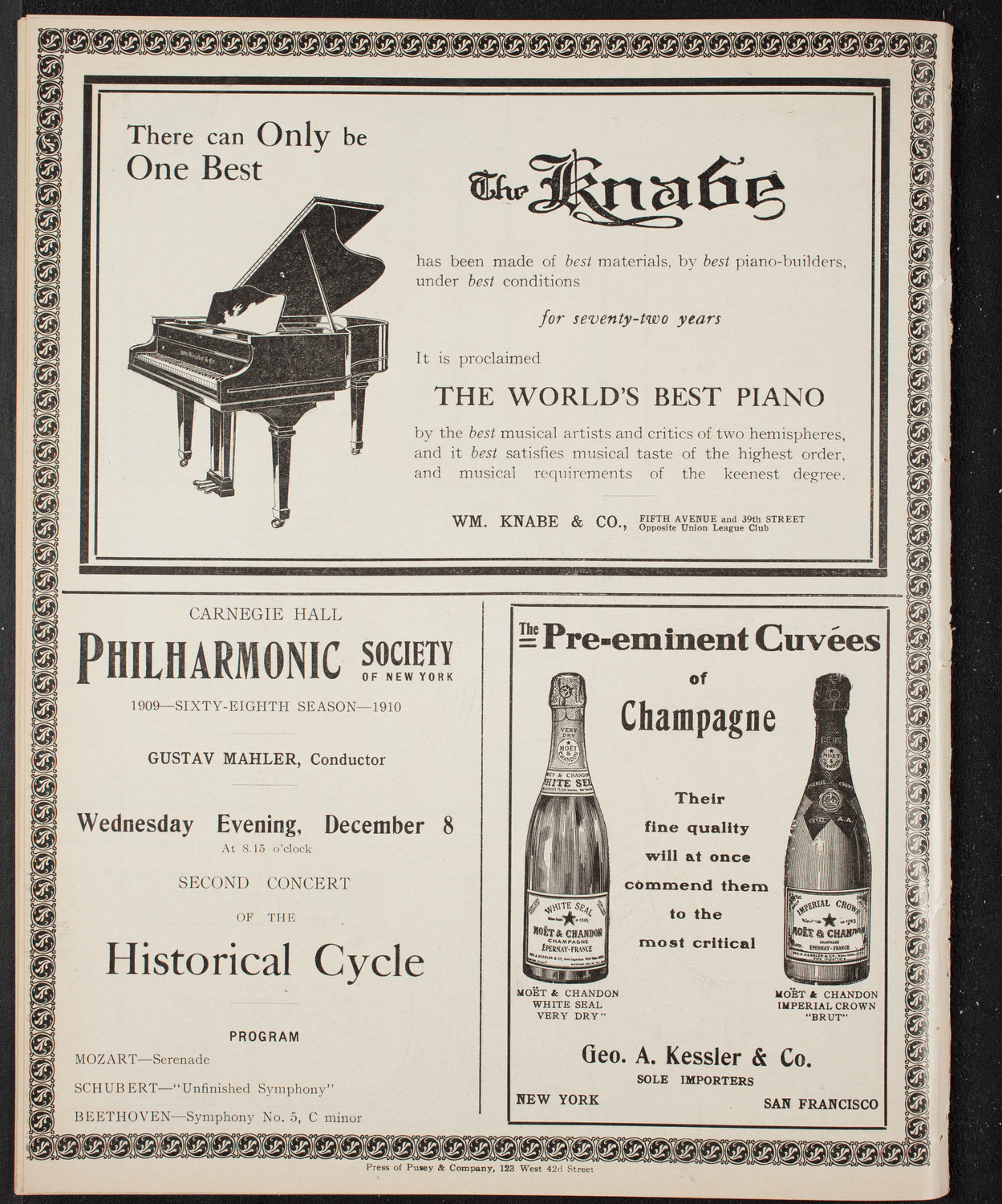 Pepito Arriola, Piano, December 3, 1909, program page 12