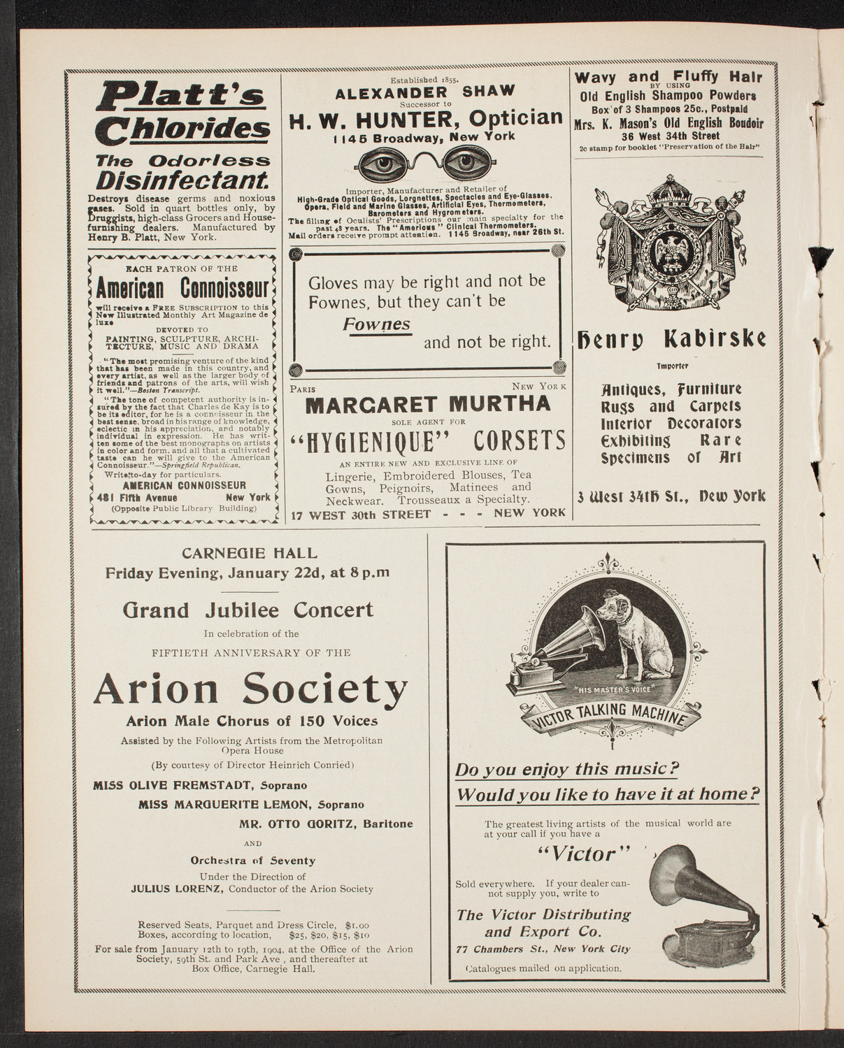 New York Symphony Orchestra, January 3, 1904, program page 2