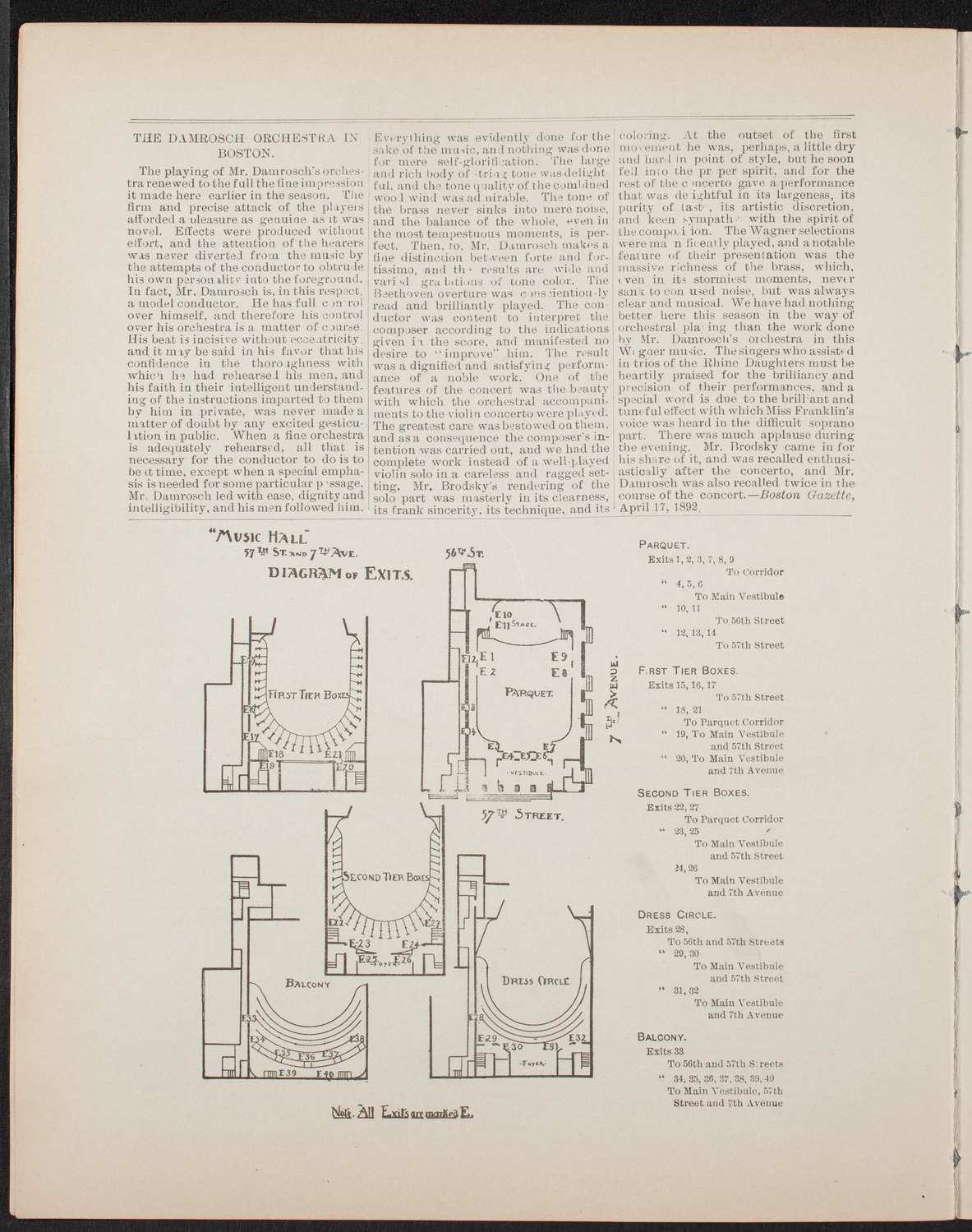W.T. Talbert, April 25, 1892, program page 10