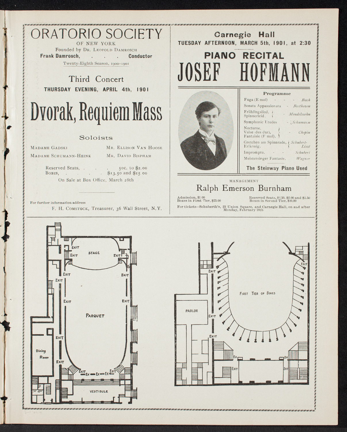 Leipzig Philharmonic Orchestra, March 1, 1901, program page 7