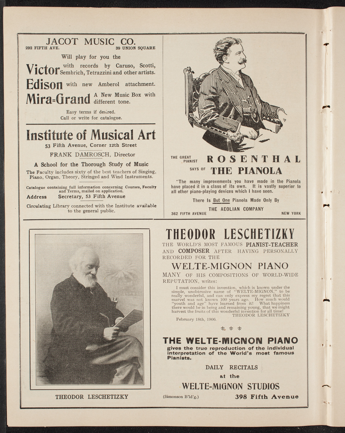 Lyran Swedish Singing Society, June 13, 1909, program page 6