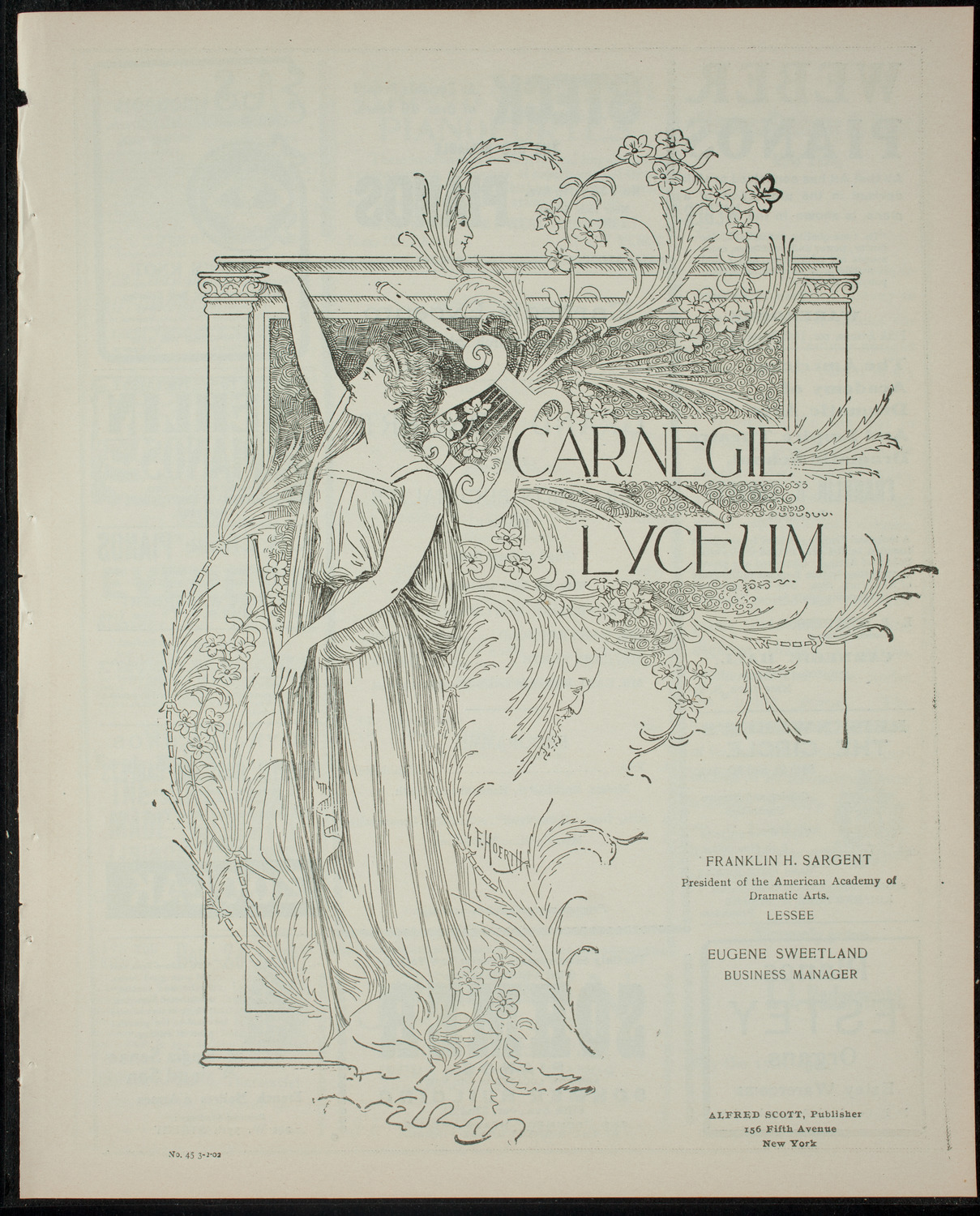 Grand Concert given by Simon Buchhalter, March 2, 1902, program page 1