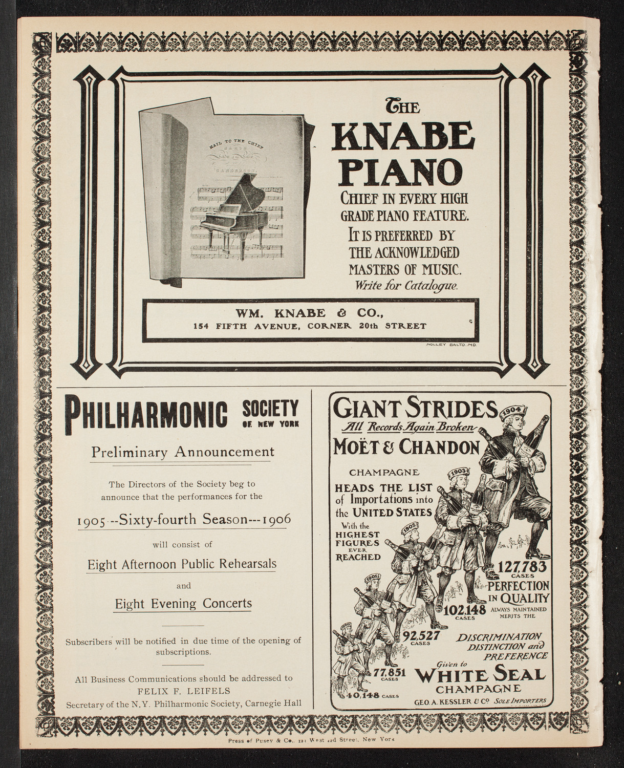 Gunnar Wennerberg Memorial Chorus, March 26, 1905, program page 12